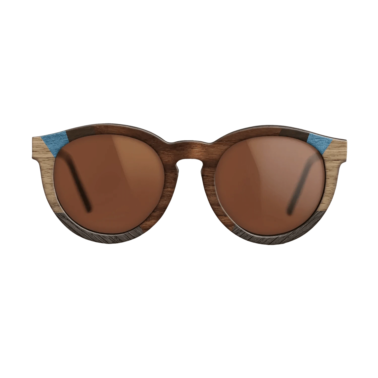 Walnut Claro Dark,Ziricote Dark Quartered,Fumed Oak,Poplar Dyed: Blue Denim,Walnut: Straight Grain: Recursive - The Rebel - Round - 1276 - SIRIS wood optic