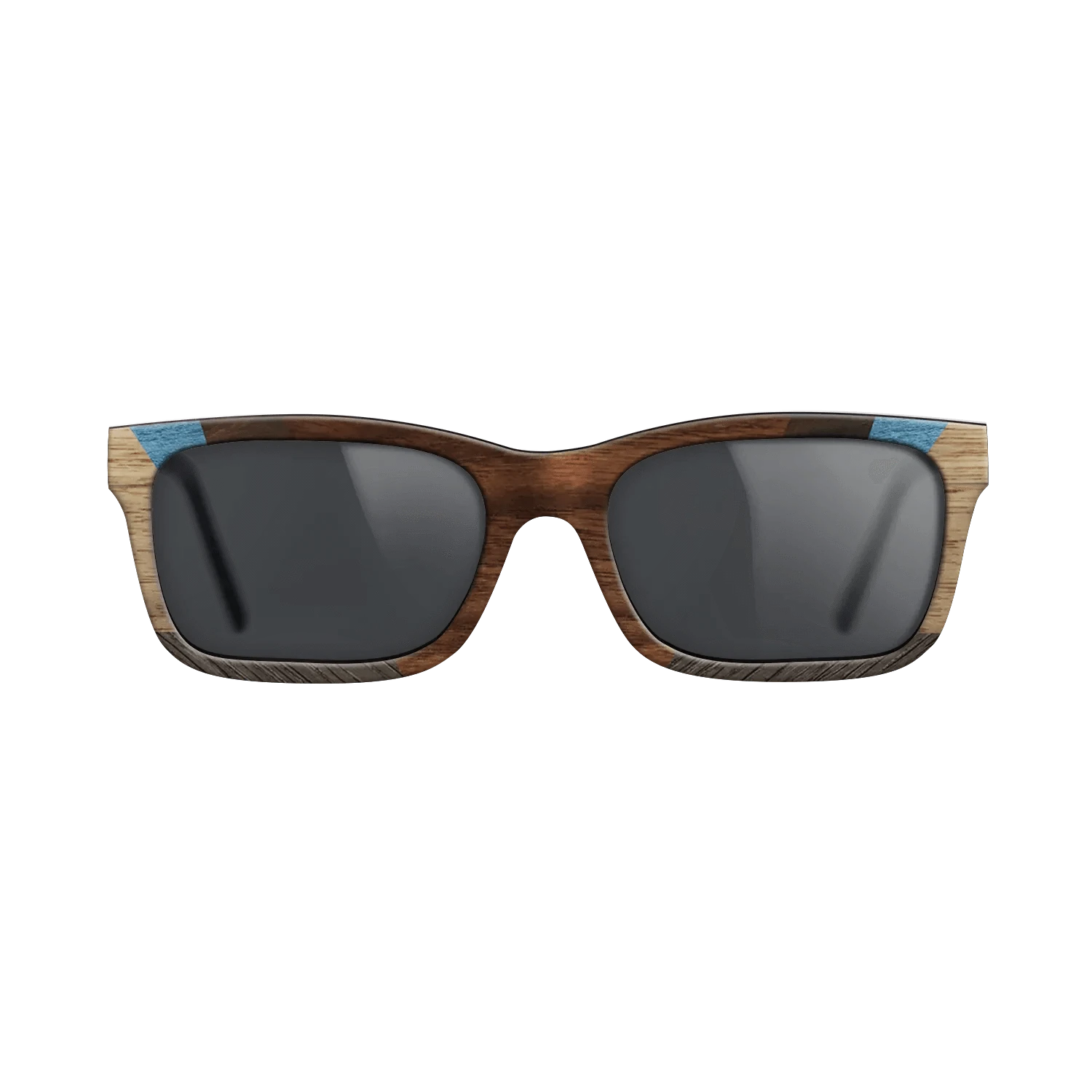 Walnut Claro Dark,Ziricote Dark Quartered,Fumed Oak,Poplar Dyed: Blue Denim,Walnut: Straight Grain: Recursive - The Sage - Rectangle - 1276 - SIRIS wood optic