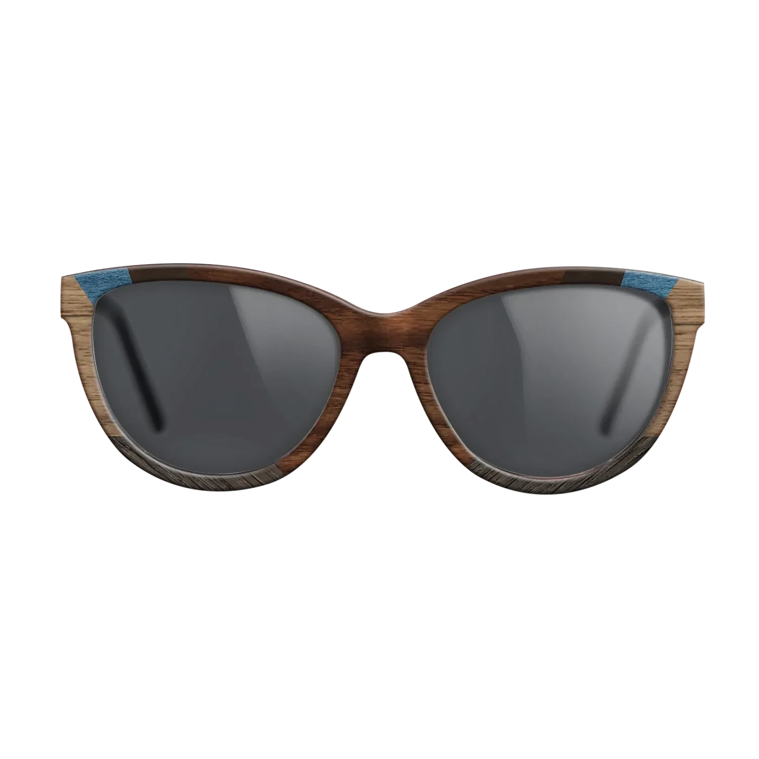 Walnut Claro Dark,Ziricote Dark Quartered,Fumed Oak,Poplar Dyed: Blue Denim,Walnut: Straight Grain: Recursive - The Maiden - Cat - 1276 - SIRIS wood optic