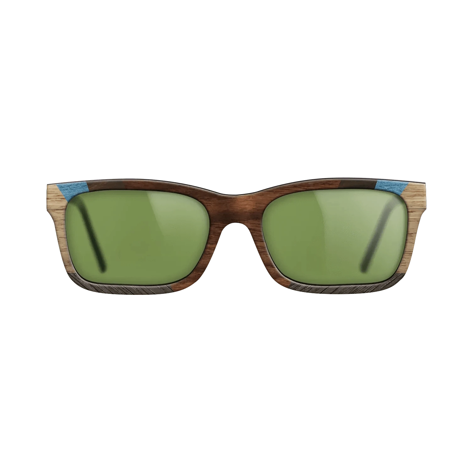 Walnut Claro Dark,Ziricote Dark Quartered,Fumed Oak,Poplar Dyed: Blue Denim,Walnut: Straight Grain: Recursive - The Sage - Rectangle - 1276 - SIRIS wood optic