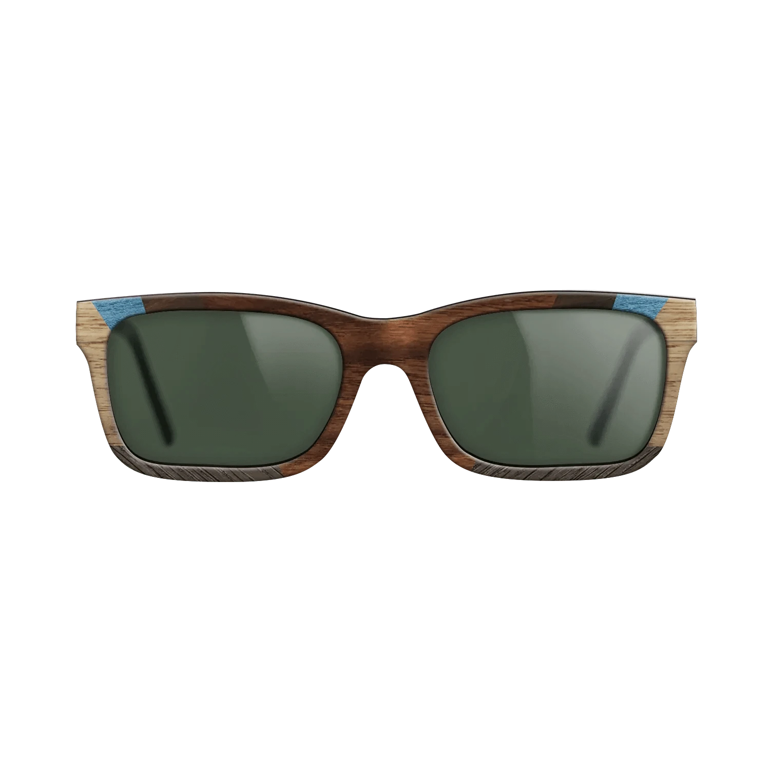 Walnut Claro Dark,Ziricote Dark Quartered,Fumed Oak,Poplar Dyed: Blue Denim,Walnut: Straight Grain: Recursive - The Sage - Rectangle - 1276 - SIRIS wood optic