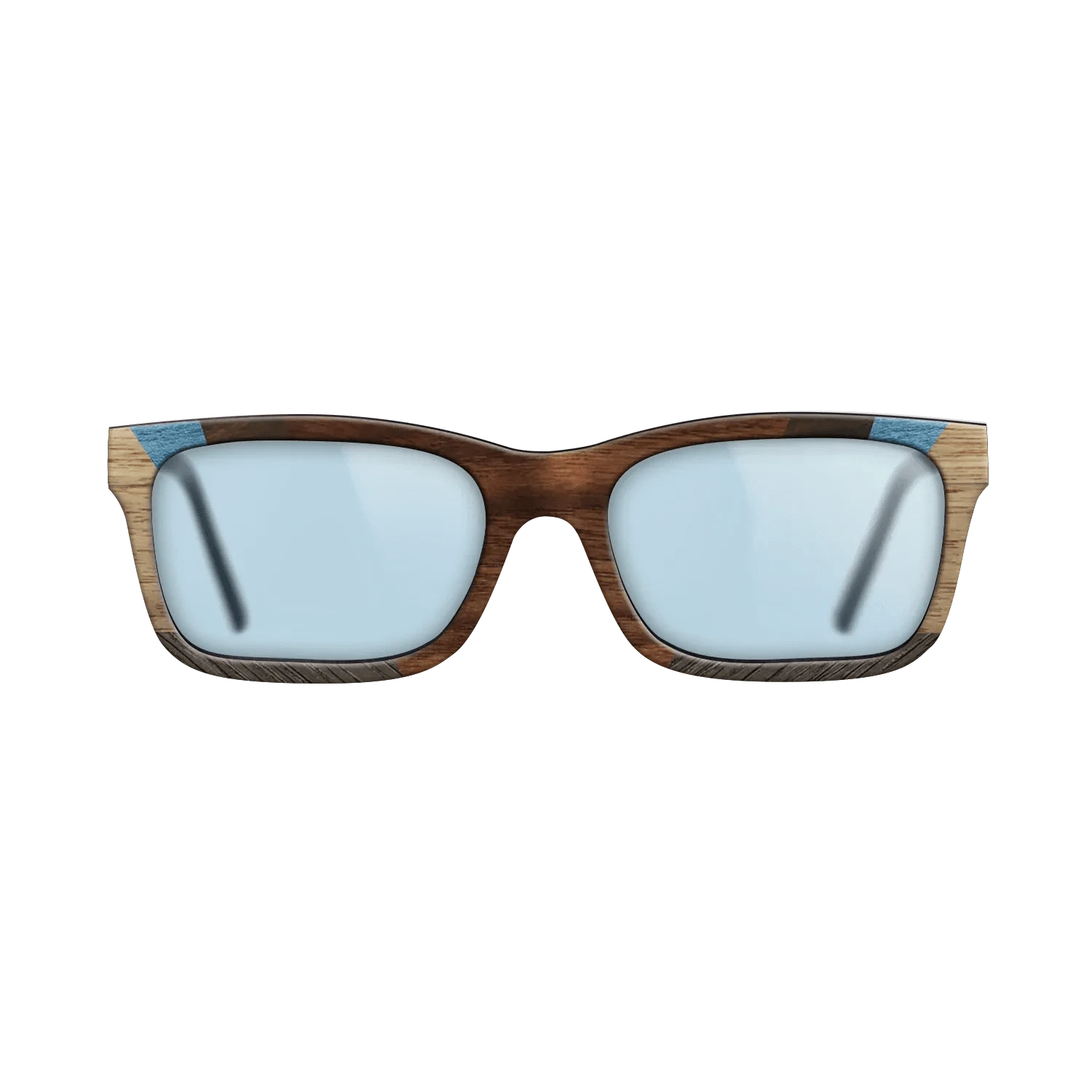Walnut Claro Dark,Ziricote Dark Quartered,Fumed Oak,Poplar Dyed: Blue Denim,Walnut: Straight Grain: Recursive - The Sage - Rectangle - 1276 - SIRIS wood optic