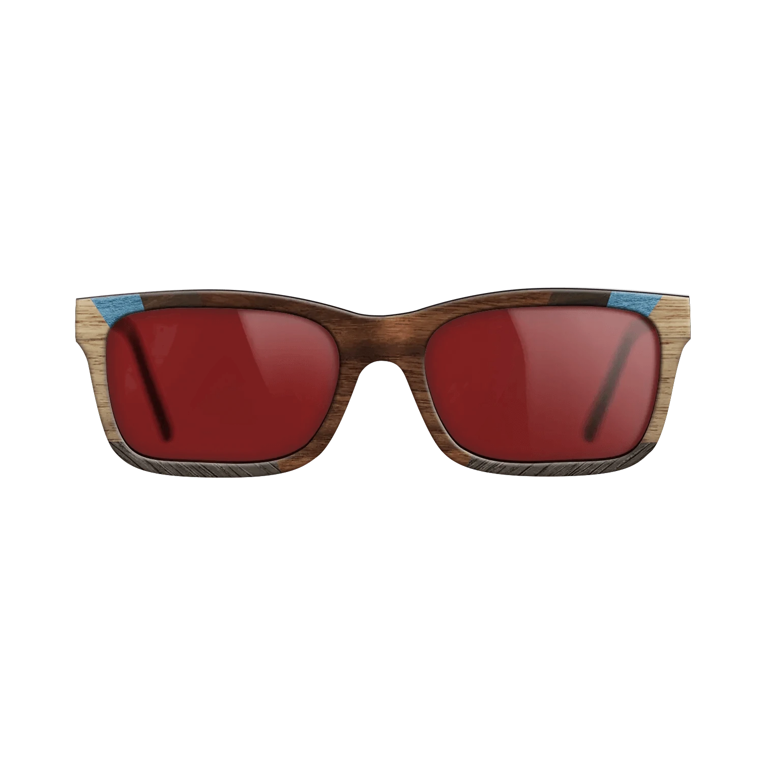 Walnut Claro Dark,Ziricote Dark Quartered,Fumed Oak,Poplar Dyed: Blue Denim,Walnut: Straight Grain: Recursive - The Sage - Rectangle - 1276 - SIRIS wood optic