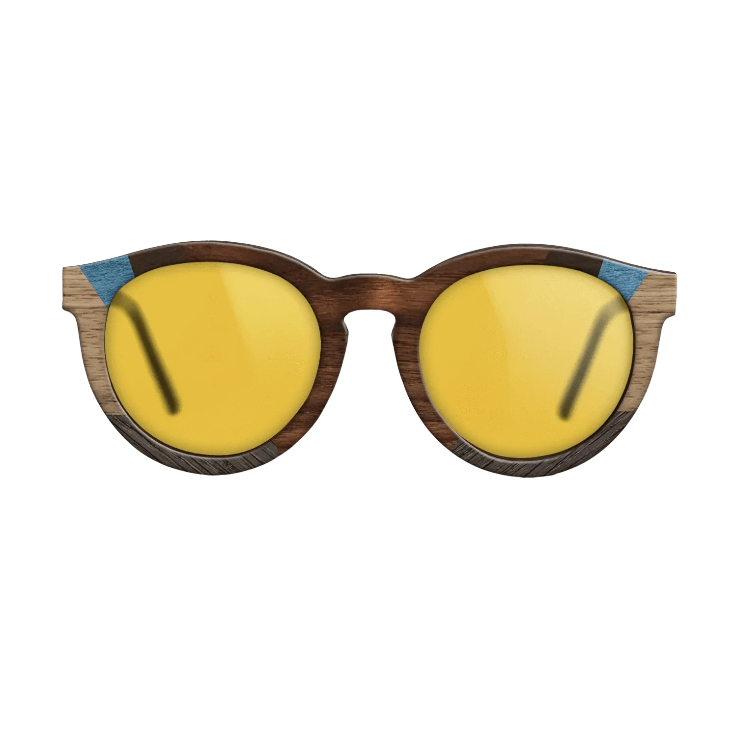 Walnut Claro Dark,Ziricote Dark Quartered,Fumed Oak,Poplar Dyed: Blue Denim,Walnut: Straight Grain: Recursive - The Rebel - Round - 1276 - SIRIS wood optic