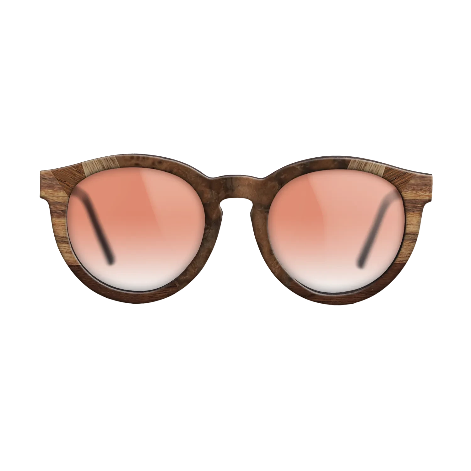 Walnut Burl,Walnut: Straight Grain,Santos Rosewood Dark,Walnut Claro Dark,Poplar Dyed: Grey: Recursive - The Rebel - Round - 1868 - SIRIS wood optic