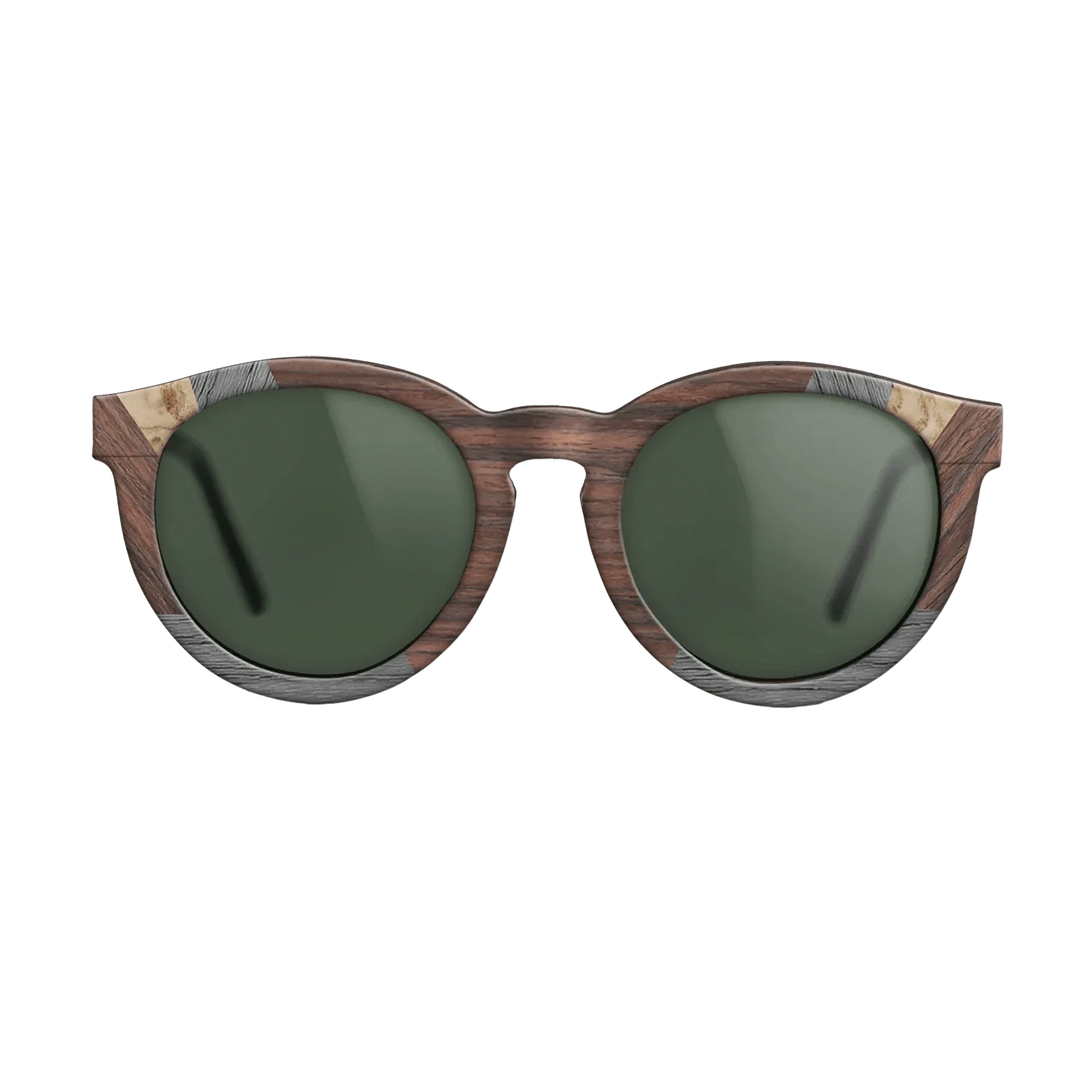 Rosewood Reconstituted,Poplar Dyed: Grey,Fumed Oak,Olive Burl: Recursive - The Rebel - Round - 1120 - SIRIS wood optic