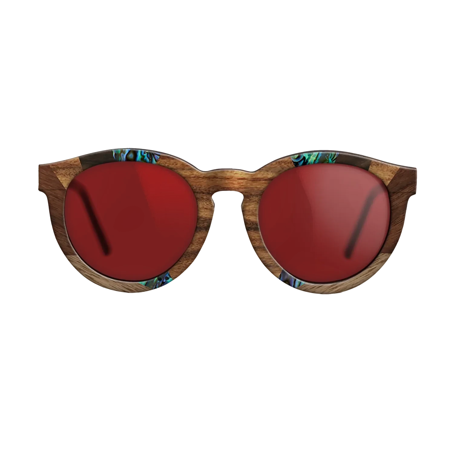 Santos Rosewood Dark,Fumed Oak,Abalone Shell,Ziricote Dark Quartered,Walnut: Straight Grain: Recursive - The Rebel - Round - 853 - SIRIS wood optic