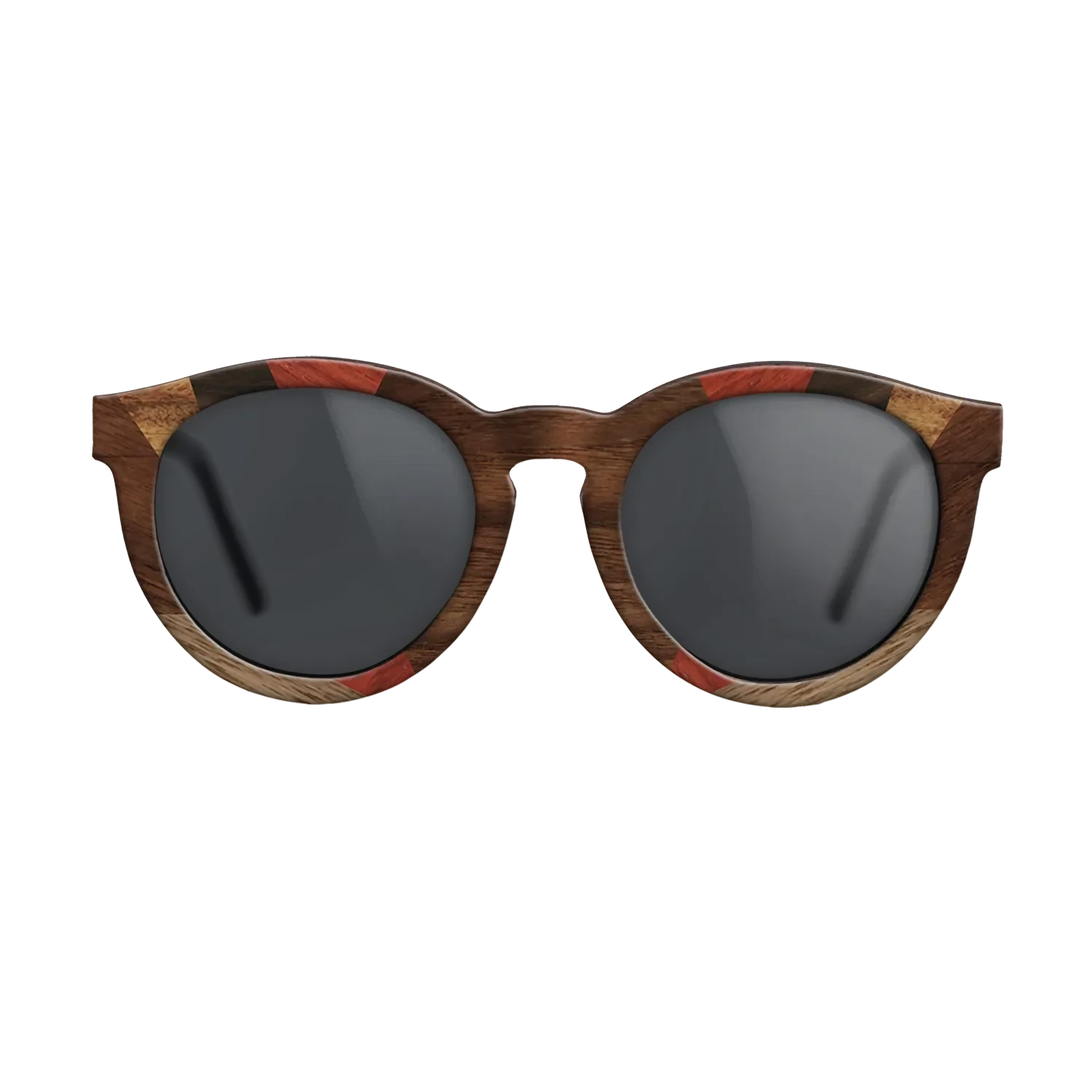 Kingwood,Walnut: Straight Grain,Poplar Dyed: Red,Ziricote Dark Quartered: Recursive - The Rebel - Round - 996 - SIRIS wood optic