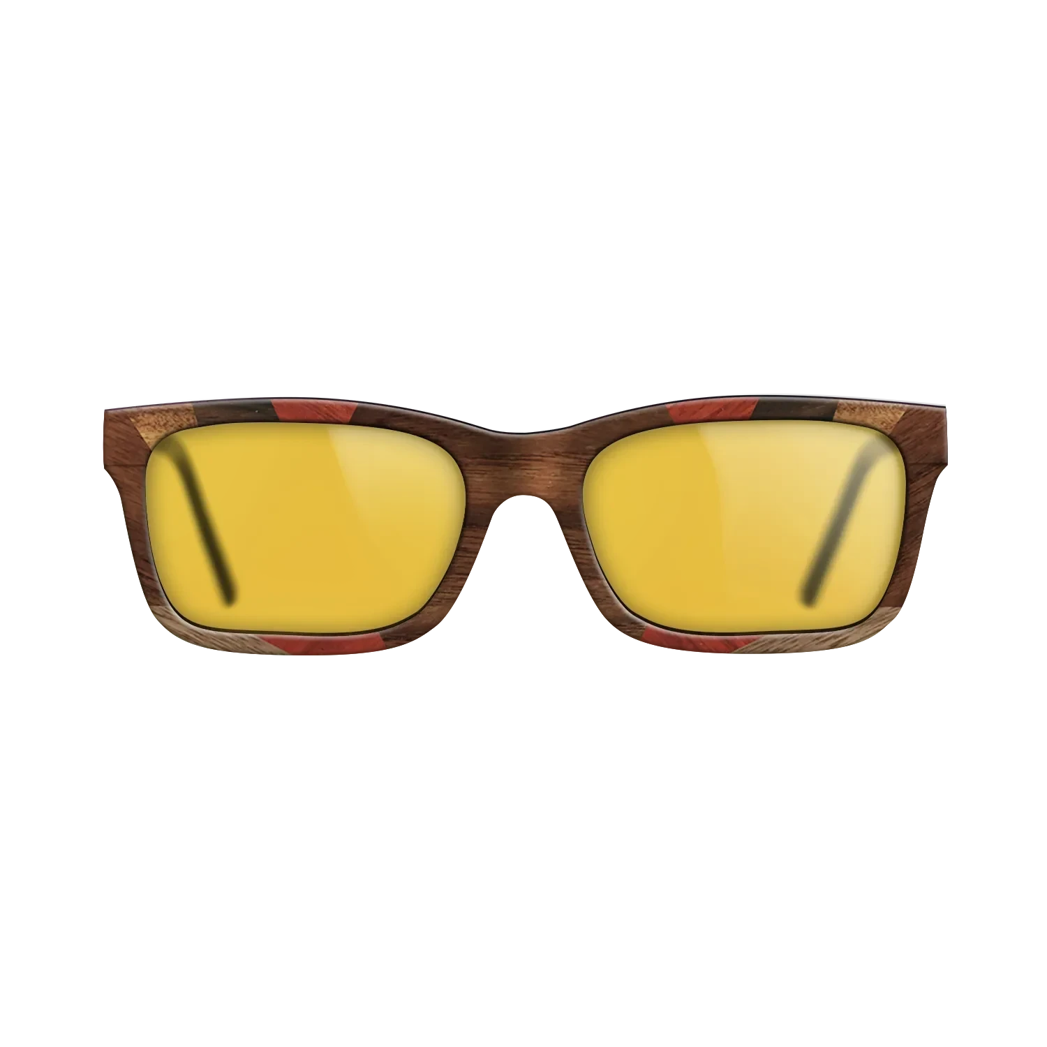 Kingwood,Walnut: Straight Grain,Poplar Dyed: Red,Ziricote Dark Quartered: Recursive - The Sage - Rectangle - 996 - SIRIS wood optic