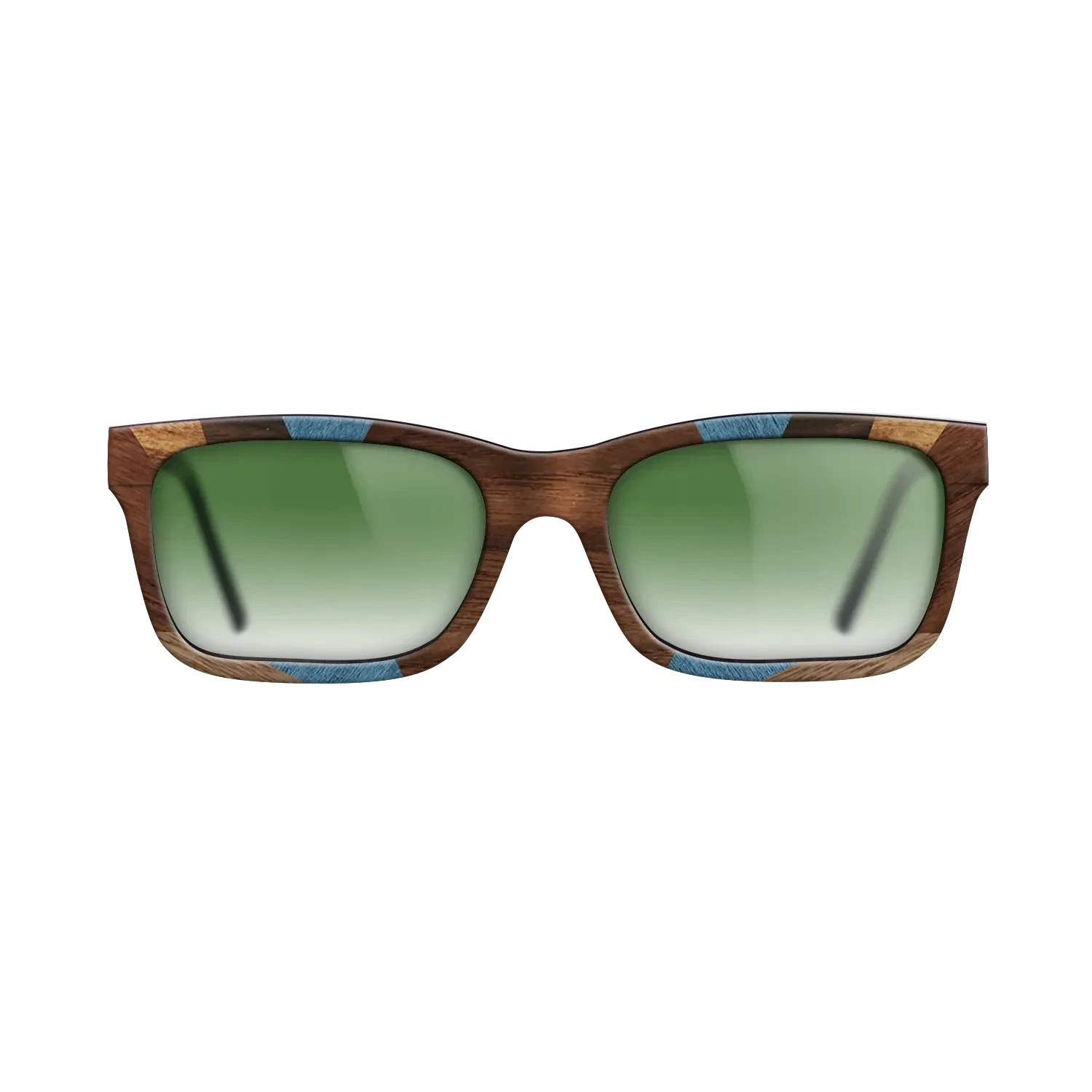 Walnut: Straight Grain,Ziricote Dark Quartered,Poplar Dyed: Blue Denim,Ziricote Light Quartered,Walnut Claro Light,Walnut Claro Dark: Recursive - The Sage - Rectangle - 1815 - SIRIS wood optic