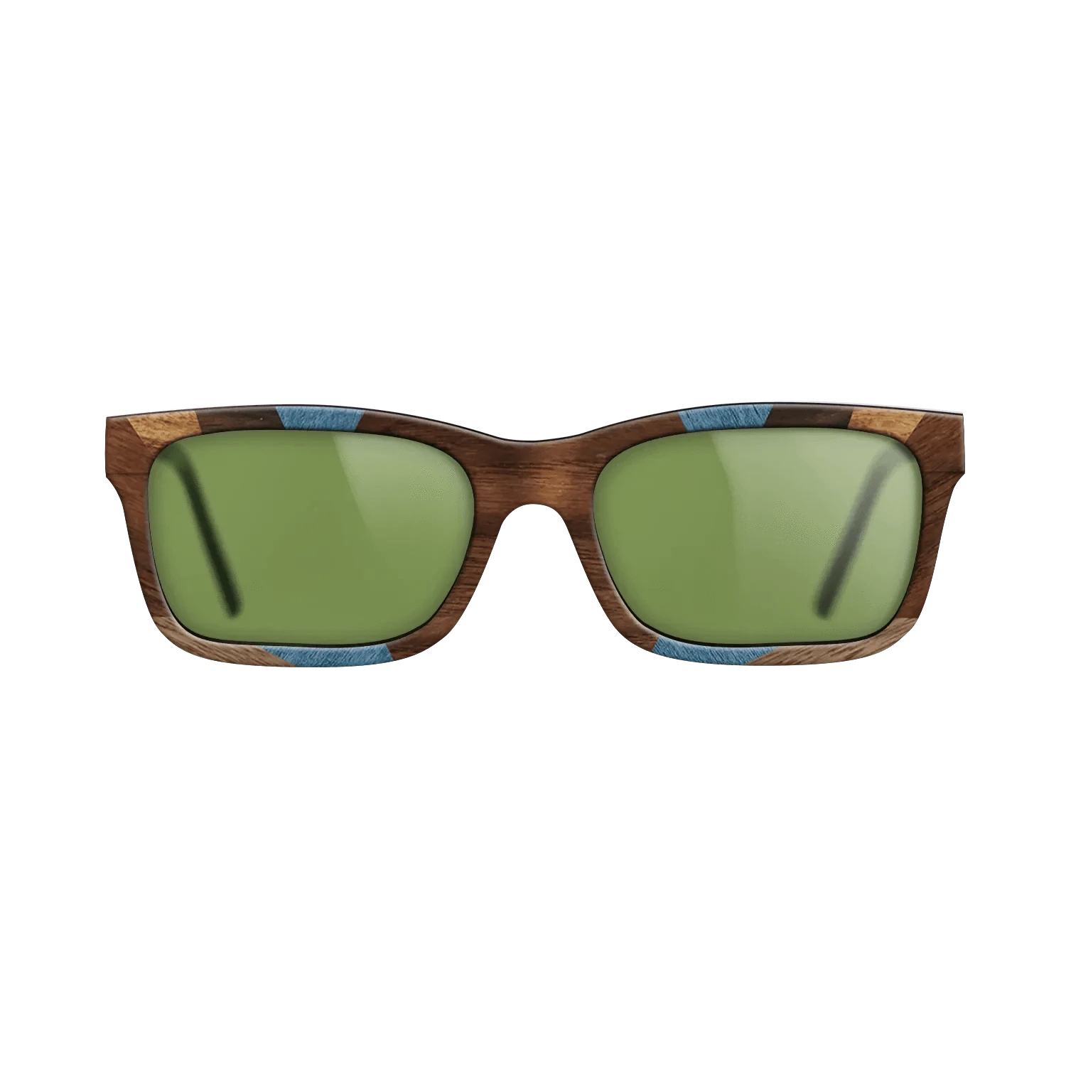 Walnut: Straight Grain,Ziricote Dark Quartered,Poplar Dyed: Blue Denim,Ziricote Light Quartered,Walnut Claro Light,Walnut Claro Dark: Recursive - The Sage - Rectangle - 1815 - SIRIS wood optic
