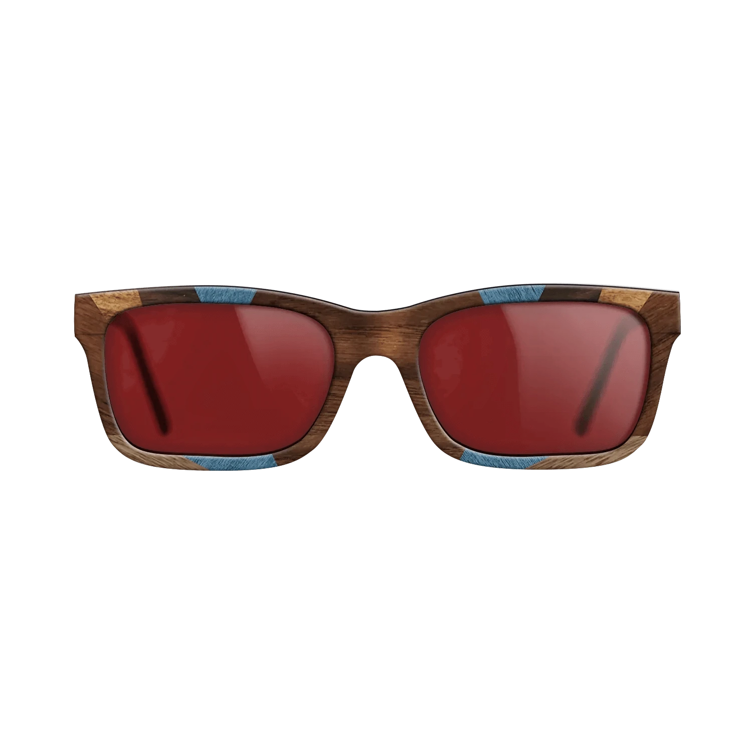 Walnut: Straight Grain,Ziricote Dark Quartered,Poplar Dyed: Blue Denim,Ziricote Light Quartered,Walnut Claro Light,Walnut Claro Dark: Recursive - The Sage - Rectangle - 1815 - SIRIS wood optic