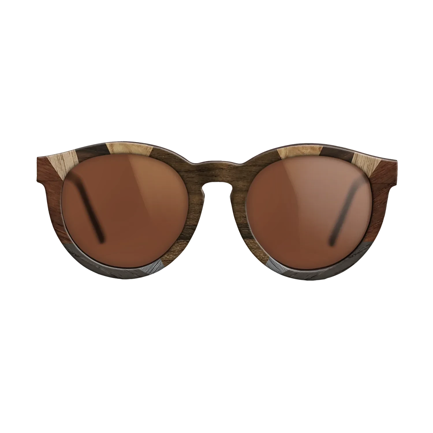 Ziricote Dark Quartered,Walnut Burl,Walnut: Straight Grain,Poplar Dyed: Grey,Walnut Claro Dark: Recursive - The Rebel - Round - 1302 - SIRIS wood optic