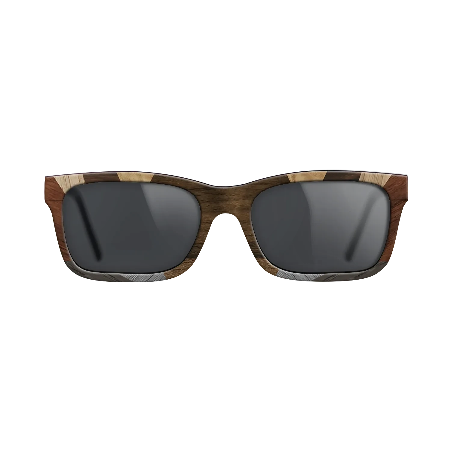 Ziricote Dark Quartered,Walnut Burl,Walnut: Straight Grain,Poplar Dyed: Grey,Walnut Claro Dark: Recursive - The Sage - Rectangle - 1302 - SIRIS wood optic