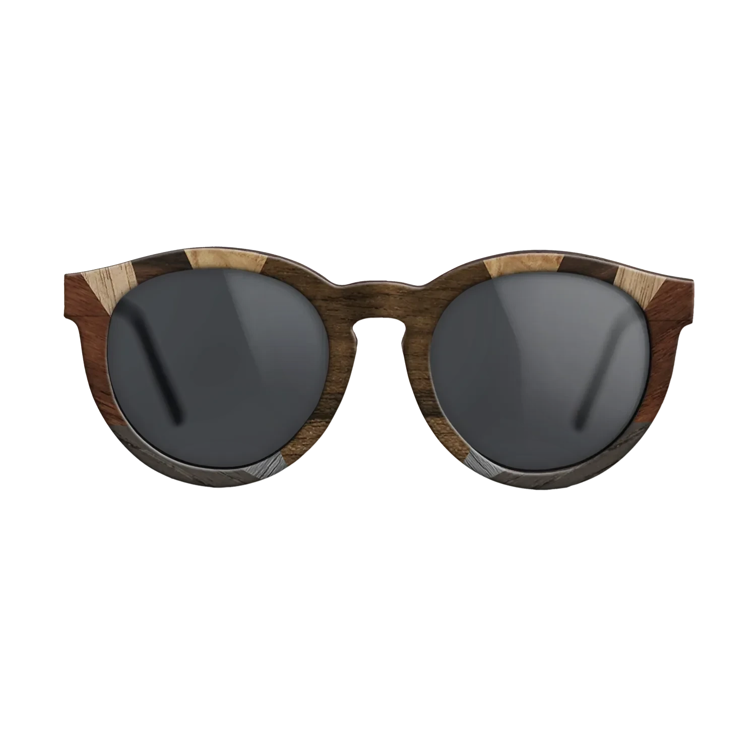 Ziricote Dark Quartered,Walnut Burl,Walnut: Straight Grain,Poplar Dyed: Grey,Walnut Claro Dark: Recursive - The Rebel - Round - 1302 - SIRIS wood optic