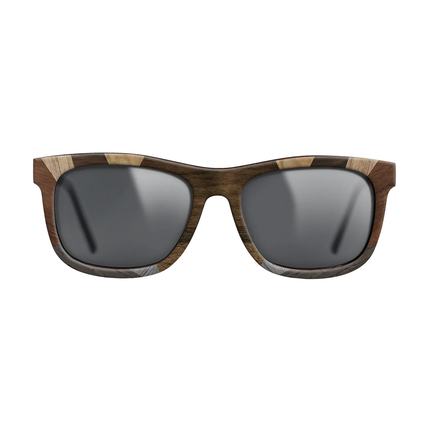 Ziricote Dark Quartered,Walnut Burl,Walnut: Straight Grain,Poplar Dyed: Grey,Walnut Claro Dark: Recursive - The Hero - Square - 1302 - SIRIS wood optic
