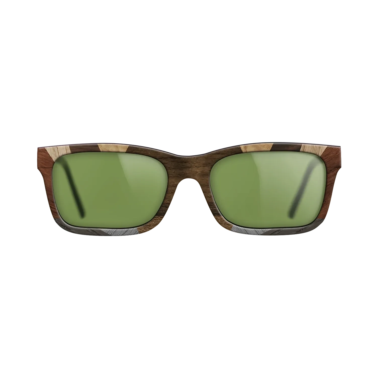Ziricote Dark Quartered,Walnut Burl,Walnut: Straight Grain,Poplar Dyed: Grey,Walnut Claro Dark: Recursive - The Sage - Rectangle - 1302 - SIRIS wood optic