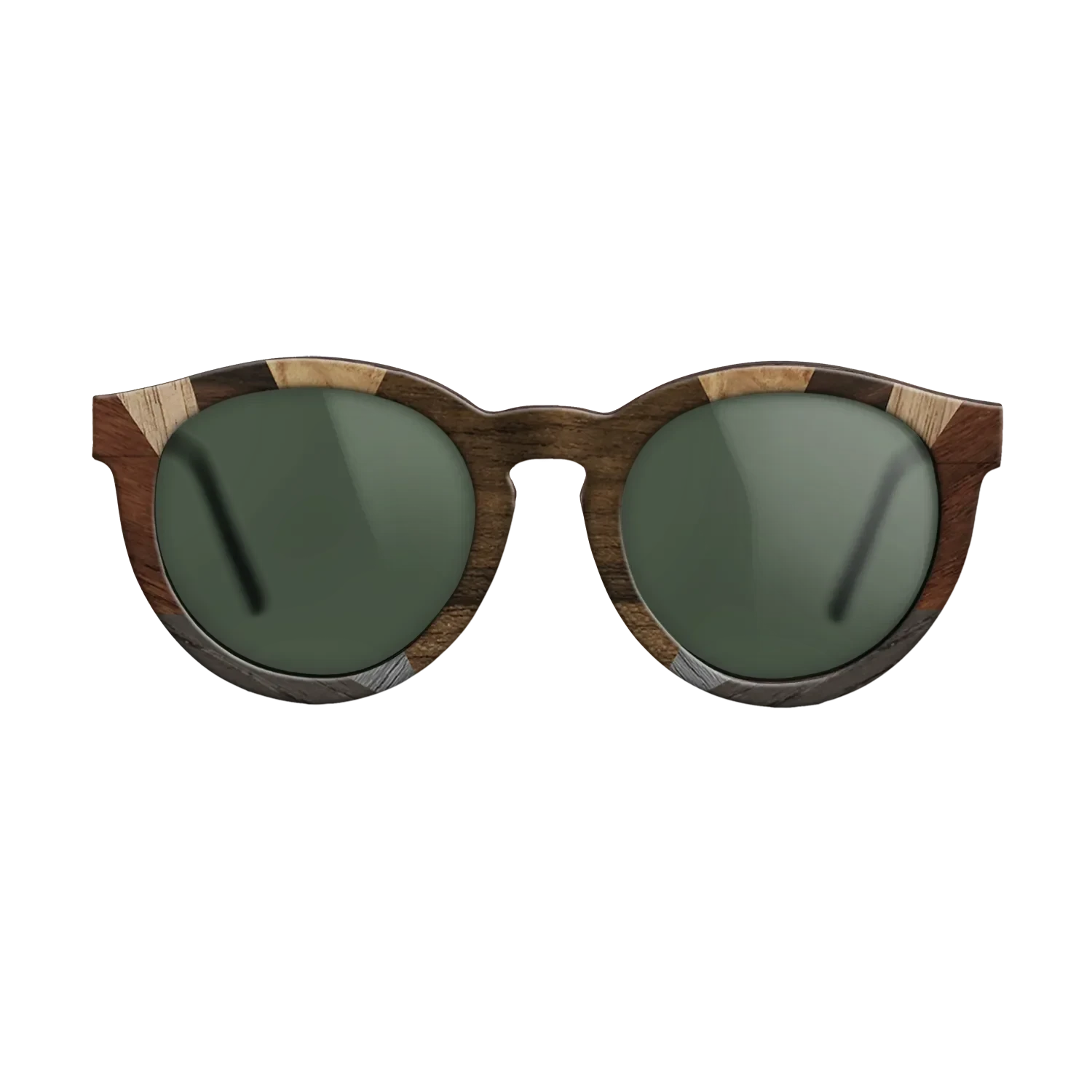 Ziricote Dark Quartered,Walnut Burl,Walnut: Straight Grain,Poplar Dyed: Grey,Walnut Claro Dark: Recursive - The Rebel - Round - 1302 - SIRIS wood optic