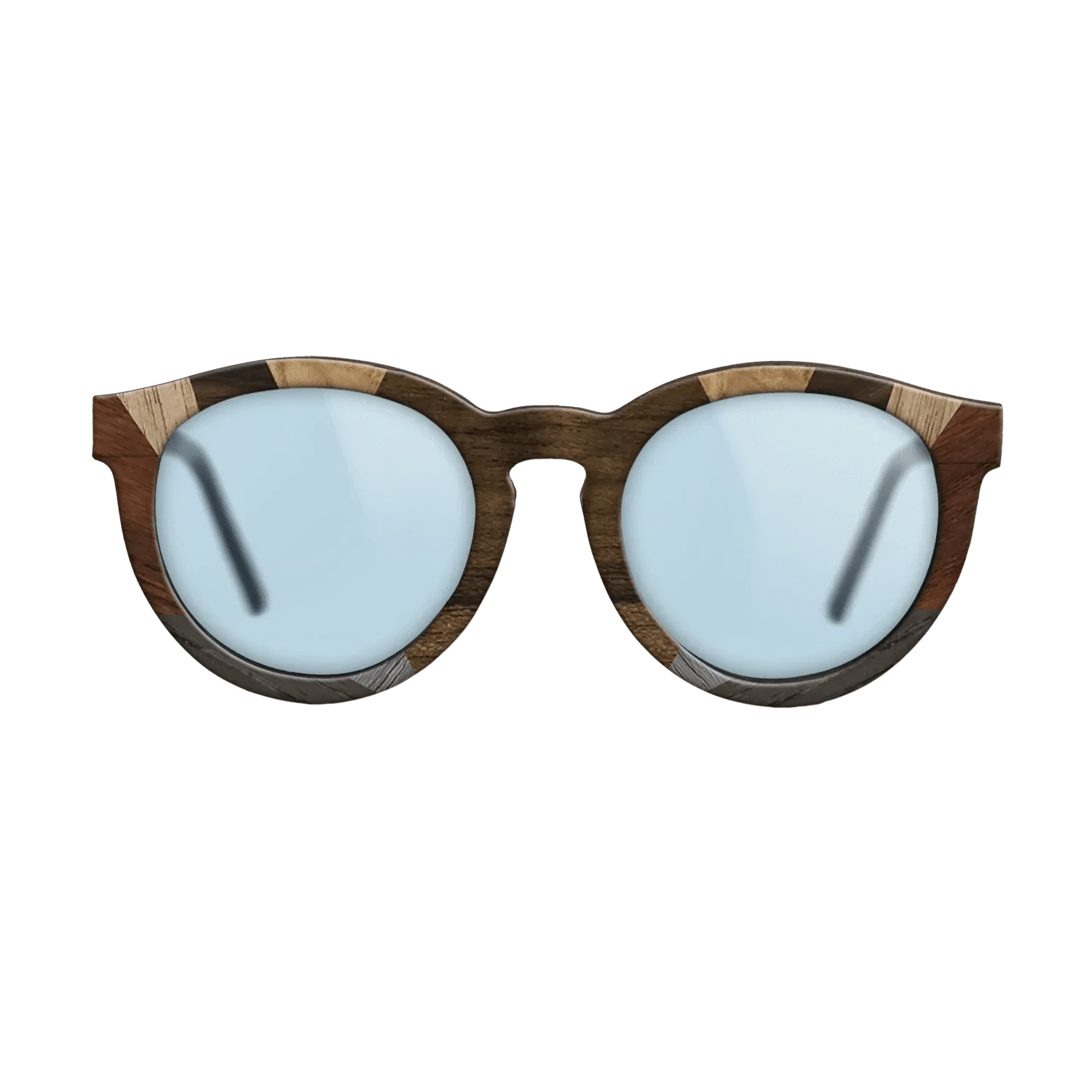 Ziricote Dark Quartered,Walnut Burl,Walnut: Straight Grain,Poplar Dyed: Grey,Walnut Claro Dark: Recursive - The Rebel - Round - 1302 - SIRIS wood optic