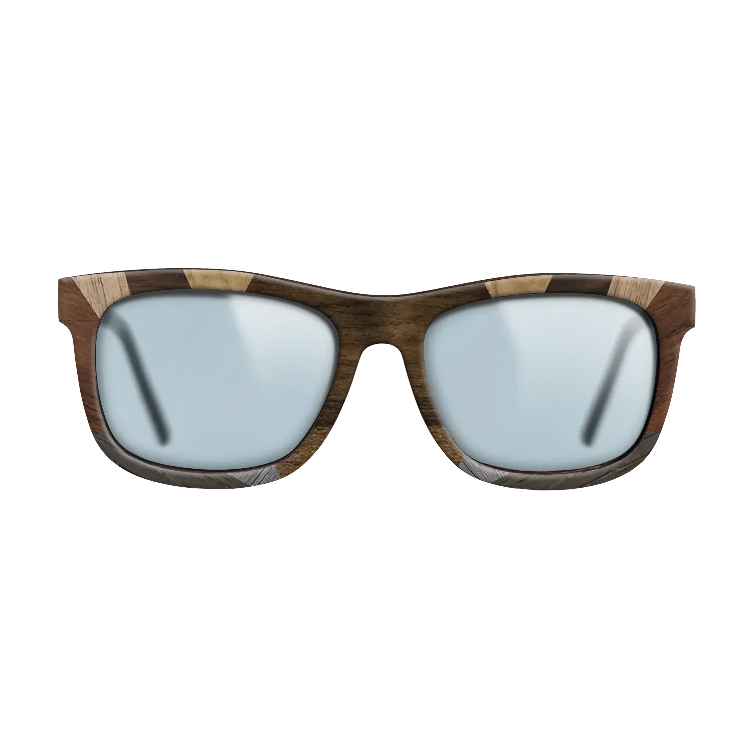Ziricote Dark Quartered,Walnut Burl,Walnut: Straight Grain,Poplar Dyed: Grey,Walnut Claro Dark: Recursive - The Hero - Square - 1302 - SIRIS wood optic