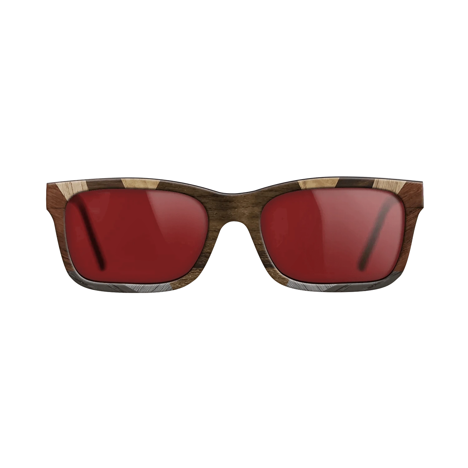 Ziricote Dark Quartered,Walnut Burl,Walnut: Straight Grain,Poplar Dyed: Grey,Walnut Claro Dark: Recursive - The Sage - Rectangle - 1302 - SIRIS wood optic