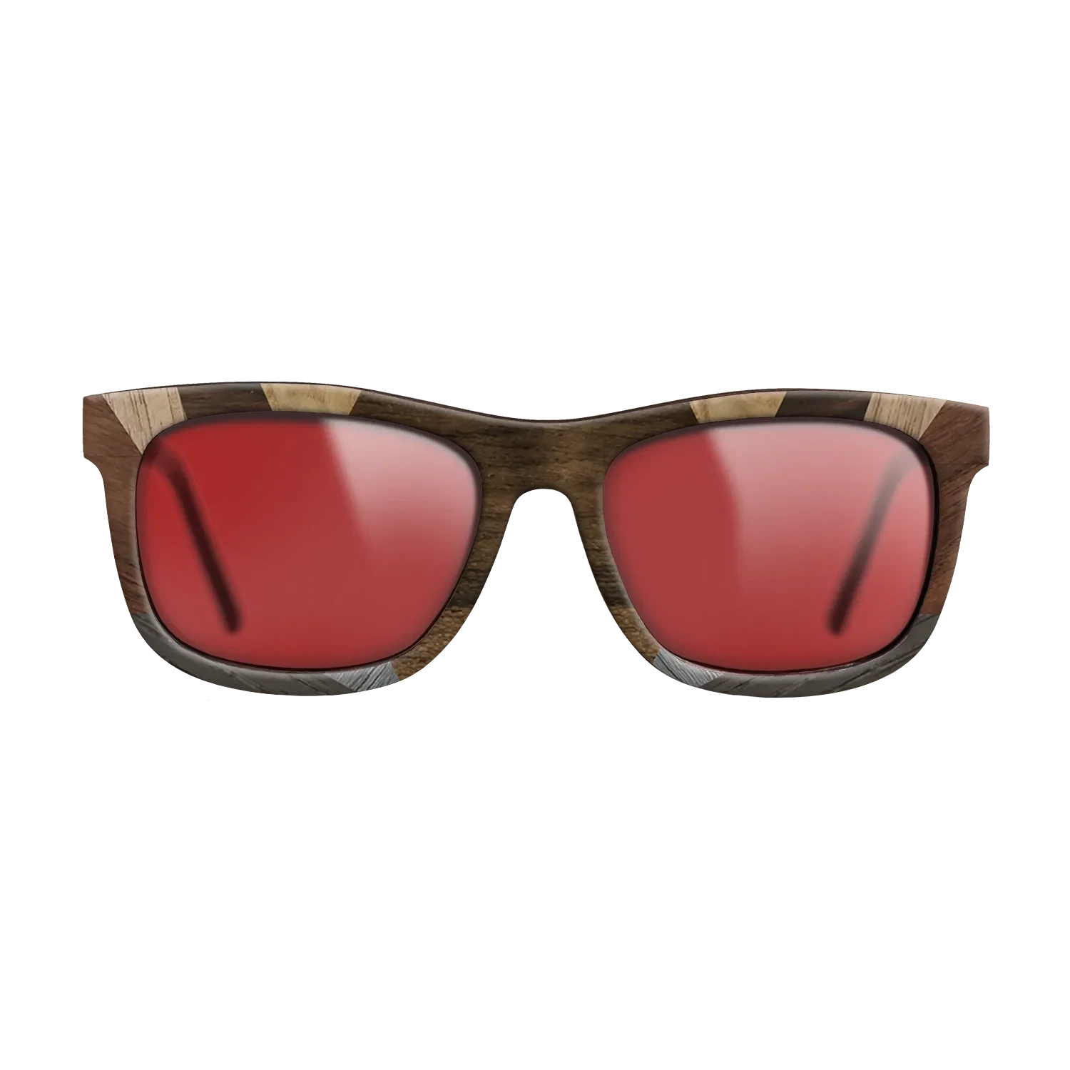 Ziricote Dark Quartered,Walnut Burl,Walnut: Straight Grain,Poplar Dyed: Grey,Walnut Claro Dark: Recursive - The Hero - Square - 1302 - SIRIS wood optic
