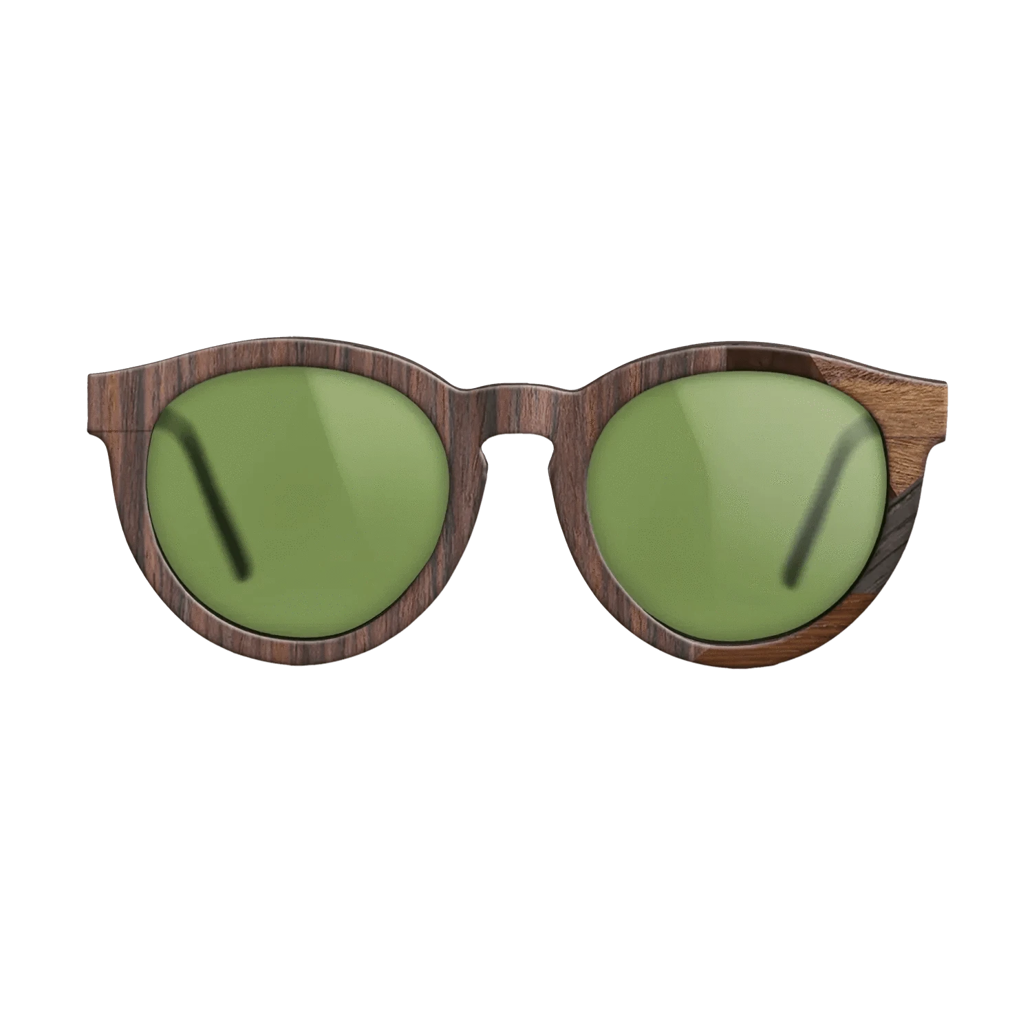 Walnut Burl,Wenge,Rosewood Reconstituted,Santos Rosewood Dark: Mosaic - The Rebel - Round - 1776 - SIRIS wood optic