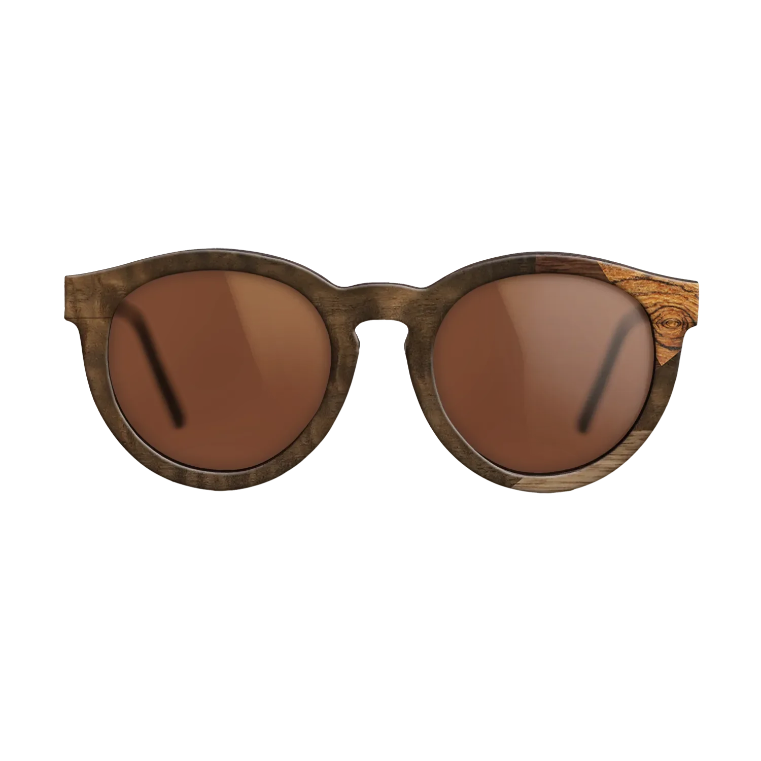 Fumed Eucalyptus,Bocote,Walnut Claro Light,Ziricote Dark Quartered: Mosaic - The Rebel - Round - 1764 - SIRIS wood optic