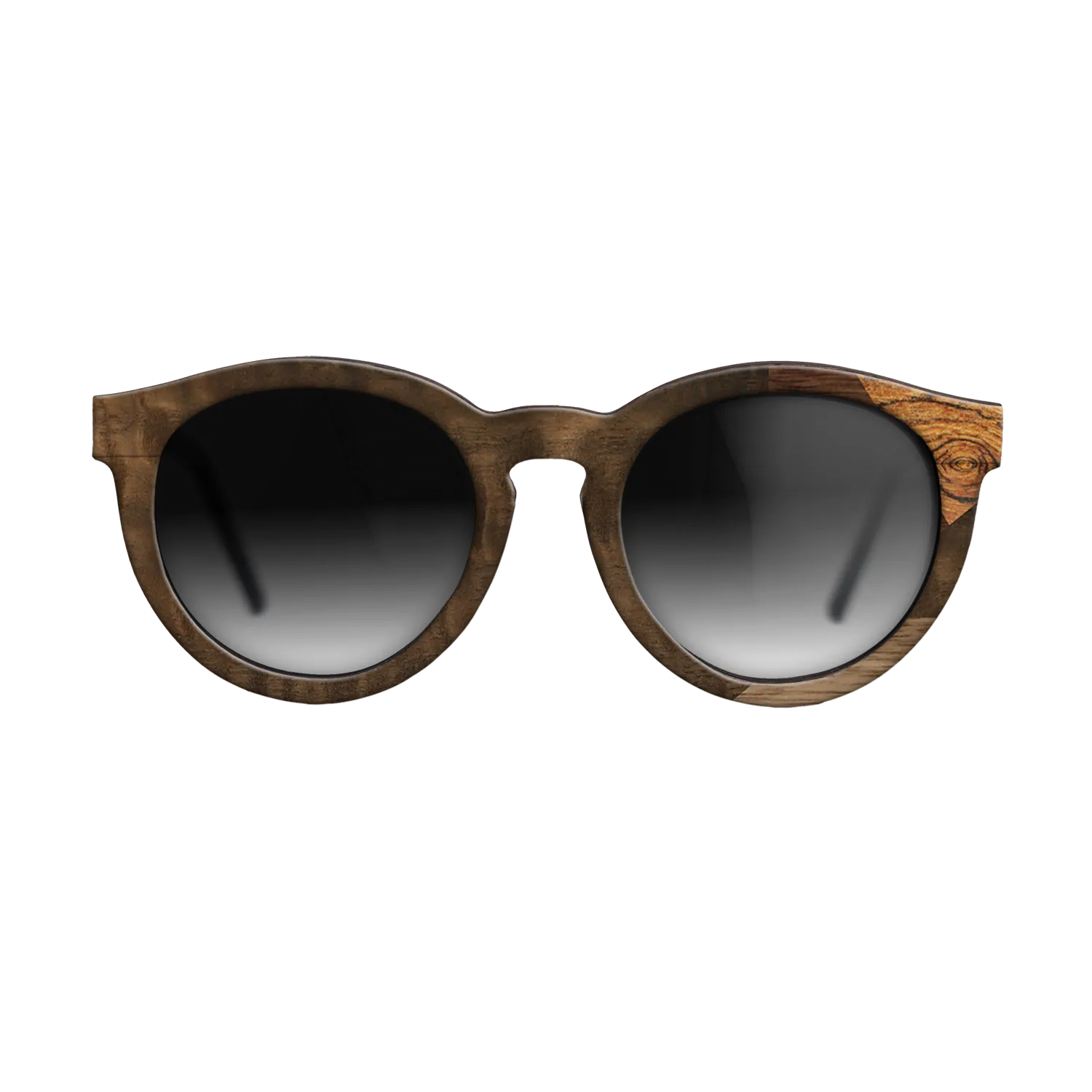 Fumed Eucalyptus,Bocote,Walnut Claro Light,Ziricote Dark Quartered: Mosaic - The Rebel - Round - 1764 - SIRIS wood optic