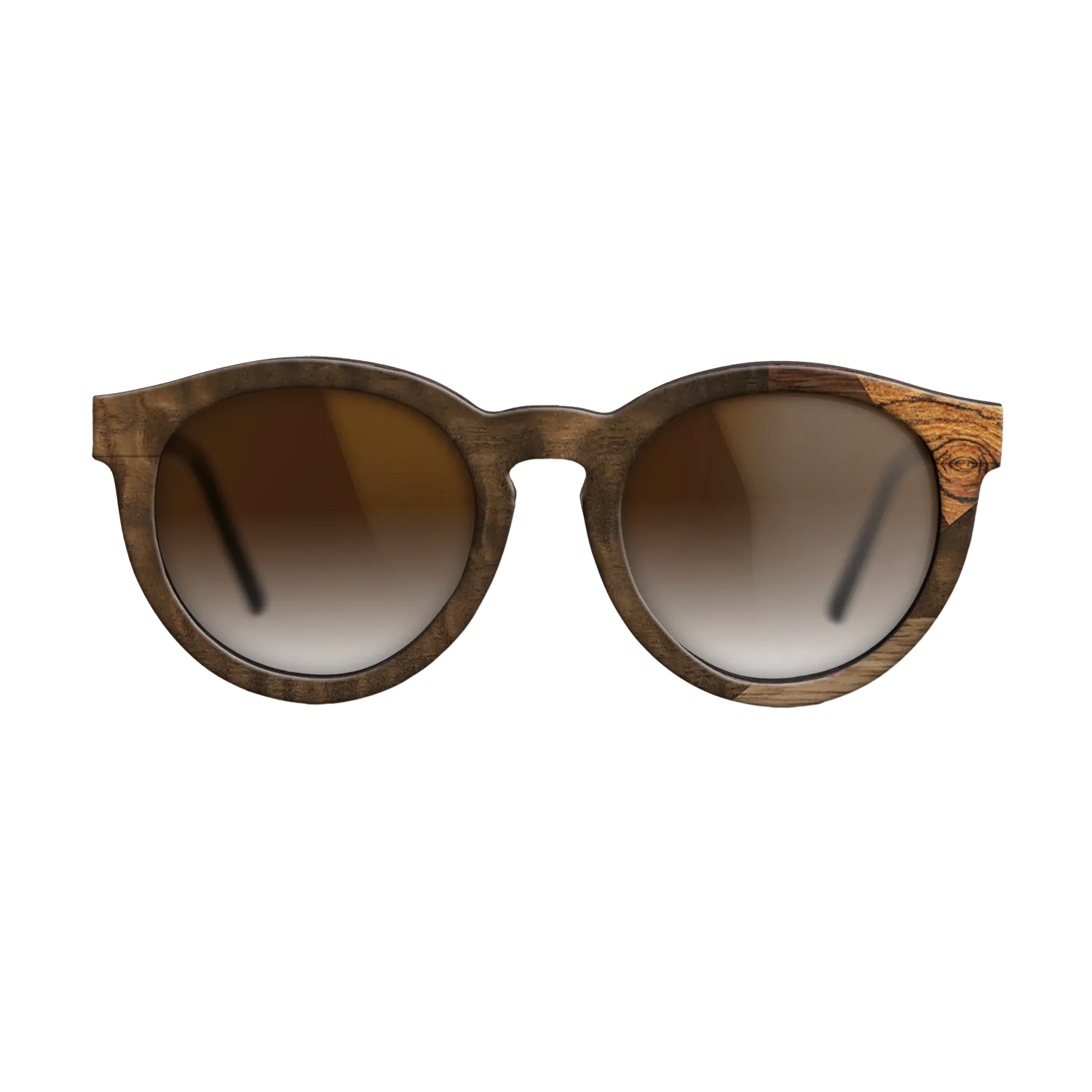 Fumed Eucalyptus,Bocote,Walnut Claro Light,Ziricote Dark Quartered: Mosaic - The Rebel - Round - 1764 - SIRIS wood optic