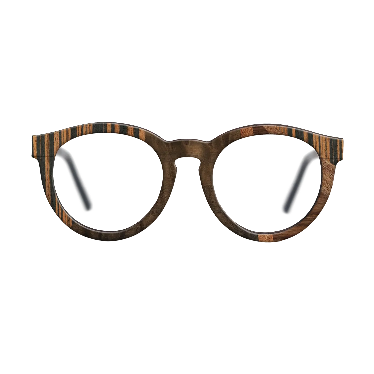 Fumed Eucalyptus,Koa,Italian Ebony,Santos Rosewood Light: Fractal - The Rebel - Round - 1263 - SIRIS wood optic
