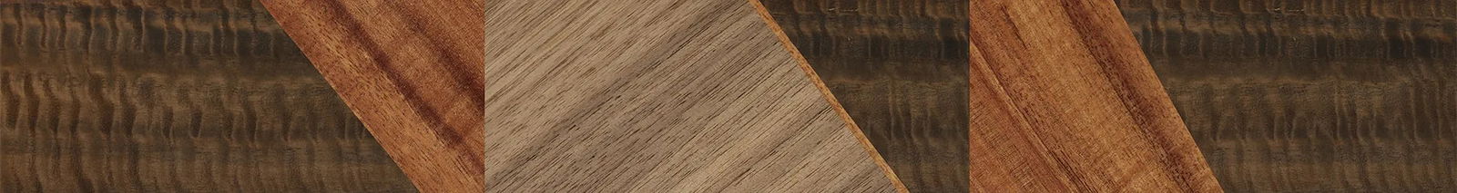 Fumed Eucalyptus,Koa,Walnut: Straight Grain: Angle Cut - The Sage - Rectangle - 1802 - SIRIS wood optic