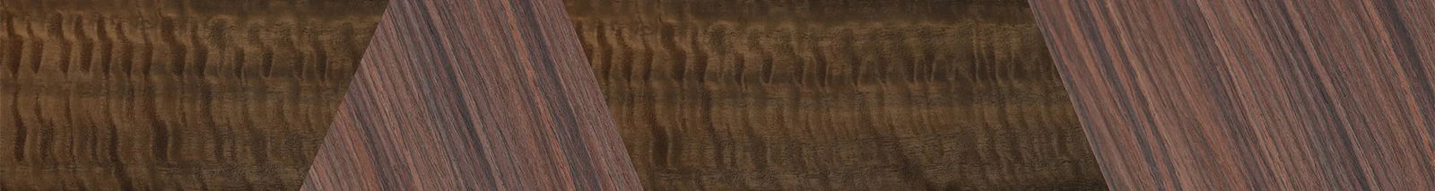 Fumed Eucalyptus,Rosewood Reconstituted: Bauhaus - The Sage - Rectangle - SIRIS wood optic