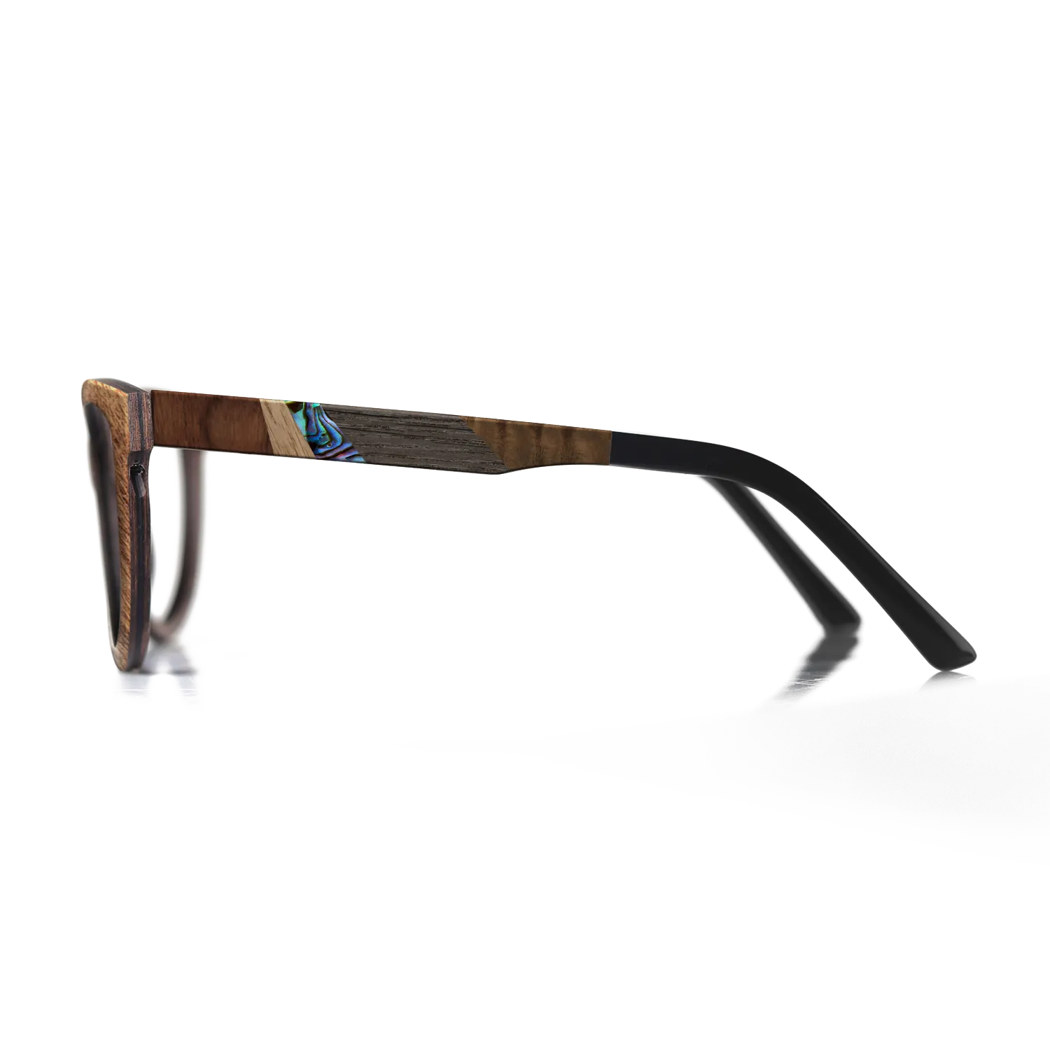 Fumed Oak,Abalone Shell,Walnut Claro Light,Walnut Claro Dark,Fumed Eucalyptus: Fractal - The Rebel - Round - SIRIS wood optic
