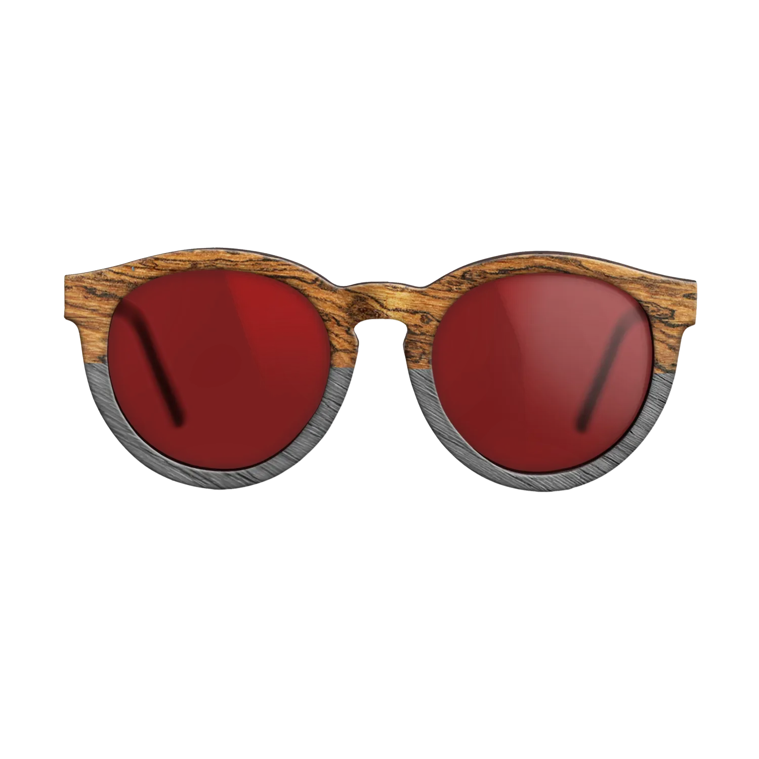 Fumed Oak,Bocote,Poplar Dyed: Grey,Fumed Eucalyptus: Patch - The Rebel - Round - SIRIS wood optic