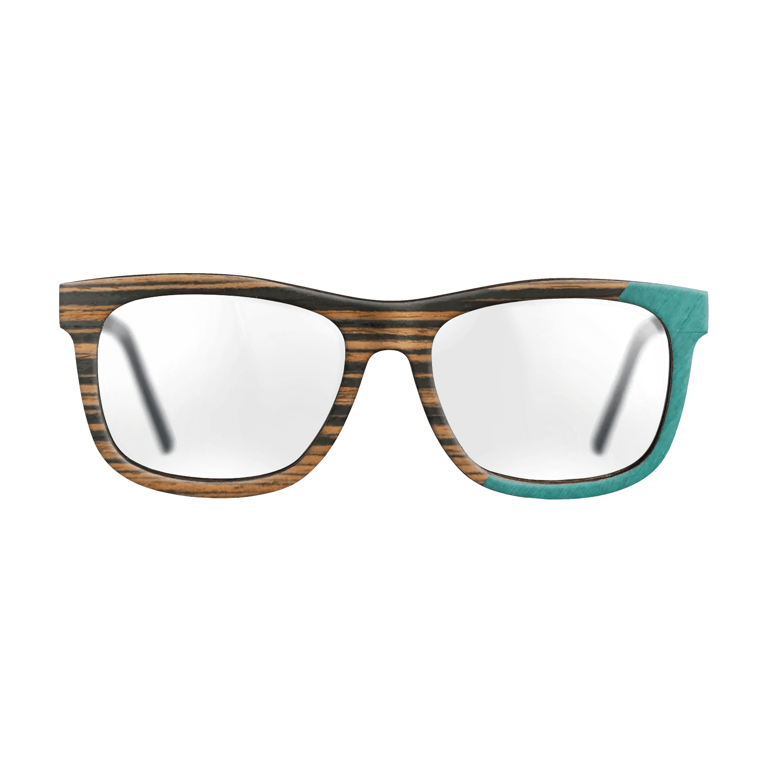 Fumed Oak,Italian Ebony,Poplar Dyed: Turquoise: Angle Cut - The Hero - Square - SIRIS wood optic