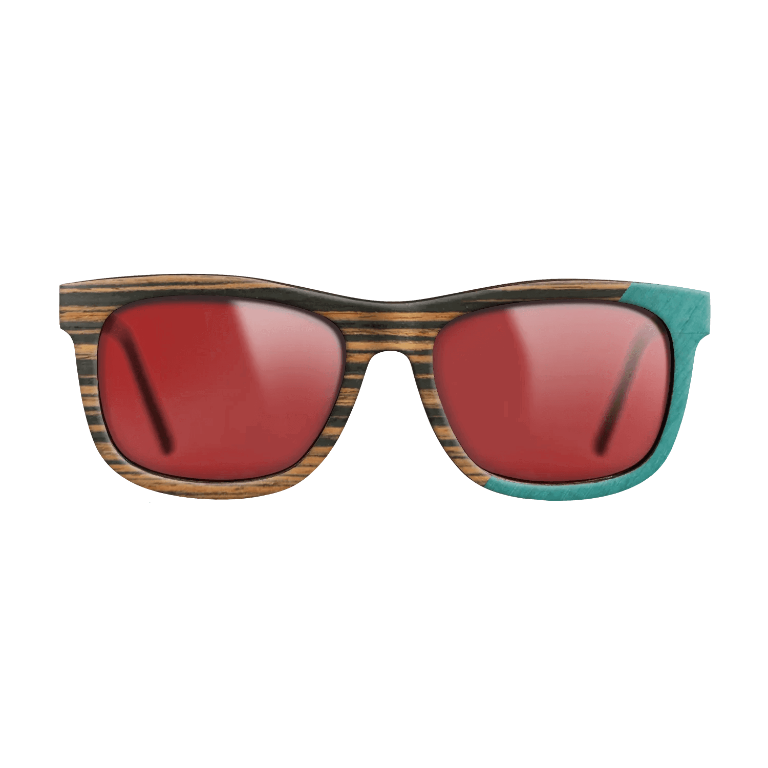 Fumed Oak,Italian Ebony,Poplar Dyed: Turquoise: Angle Cut - The Hero - Square - SIRIS wood optic