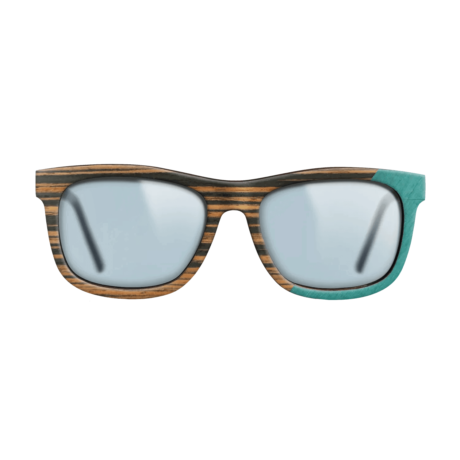 Fumed Oak,Italian Ebony,Poplar Dyed: Turquoise: Angle Cut - The Hero - Square - SIRIS wood optic