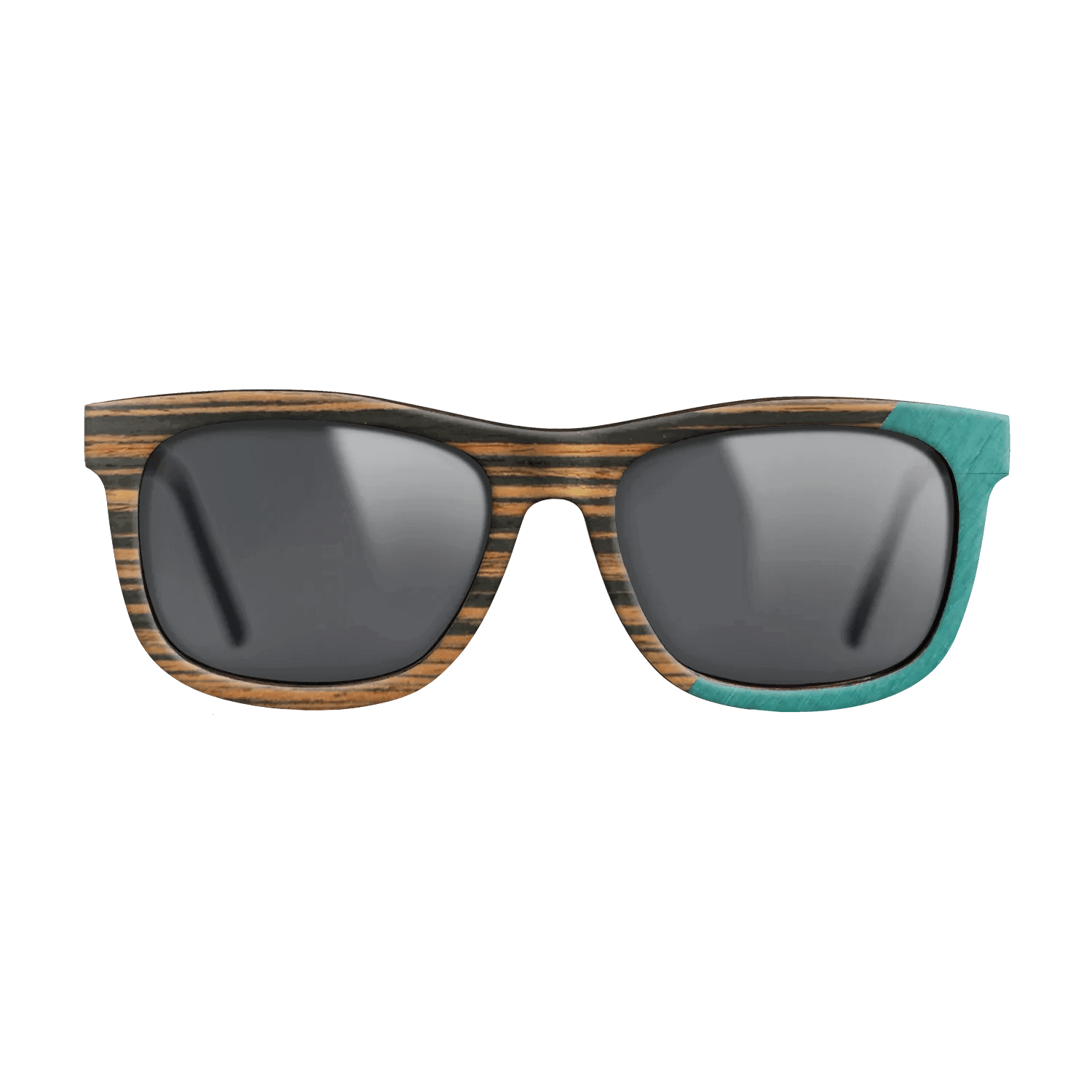 Fumed Oak,Italian Ebony,Poplar Dyed: Turquoise: Angle Cut - The Hero - Square - SIRIS wood optic