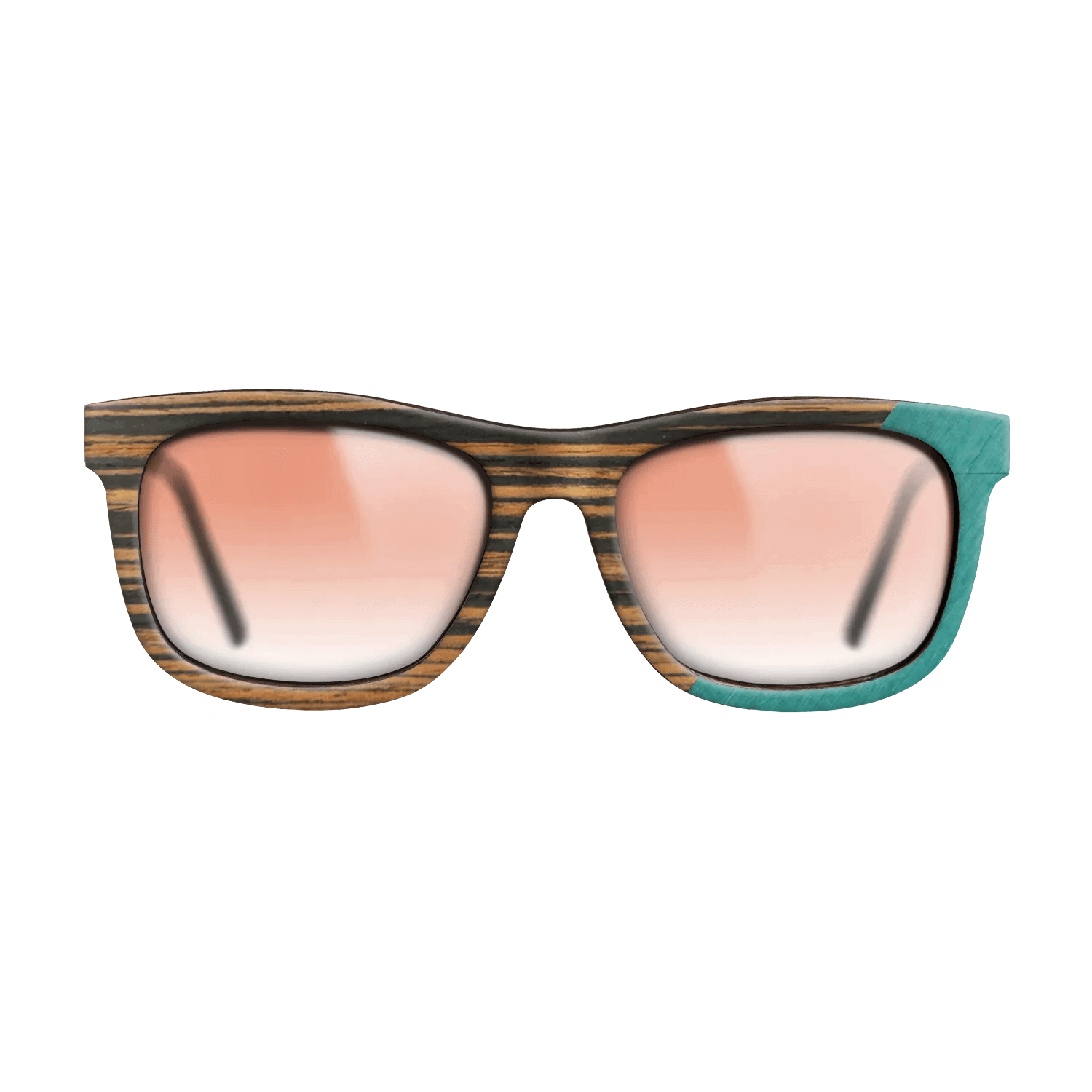 Fumed Oak,Italian Ebony,Poplar Dyed: Turquoise: Angle Cut - The Hero - Square - SIRIS wood optic