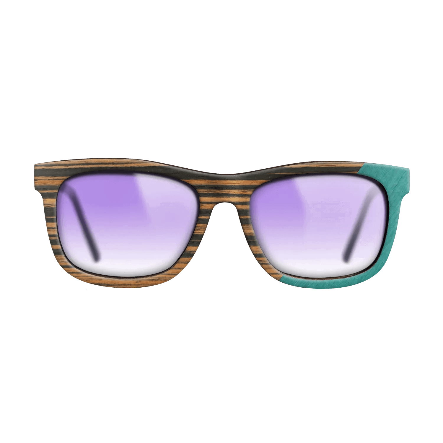 Fumed Oak,Italian Ebony,Poplar Dyed: Turquoise: Angle Cut - The Hero - Square - SIRIS wood optic