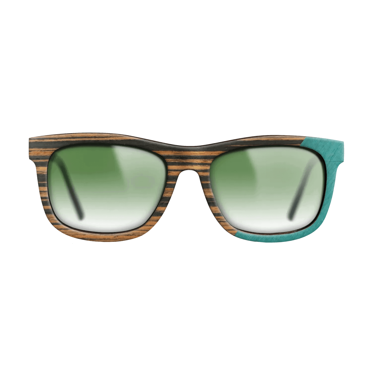 Fumed Oak,Italian Ebony,Poplar Dyed: Turquoise: Angle Cut - The Hero - Square - SIRIS wood optic