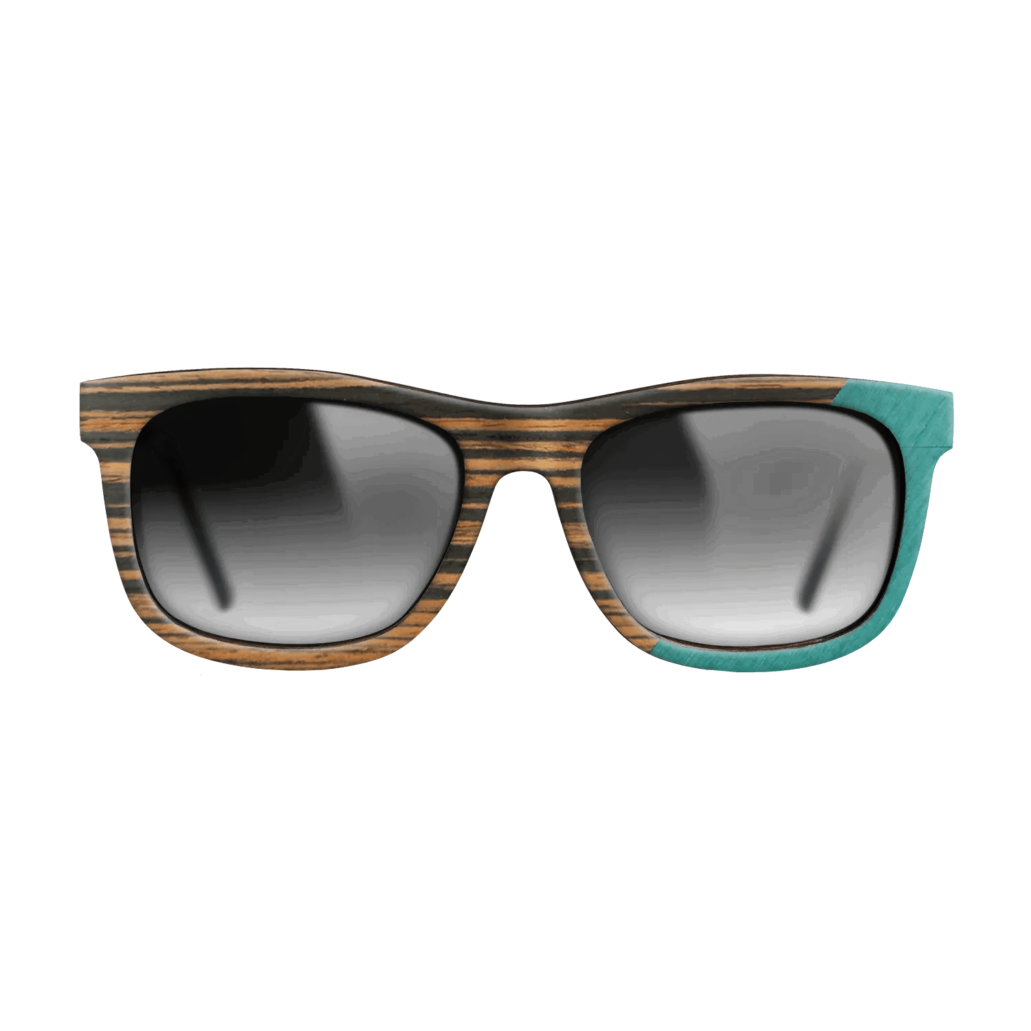 Fumed Oak,Italian Ebony,Poplar Dyed: Turquoise: Angle Cut - The Hero - Square - SIRIS wood optic