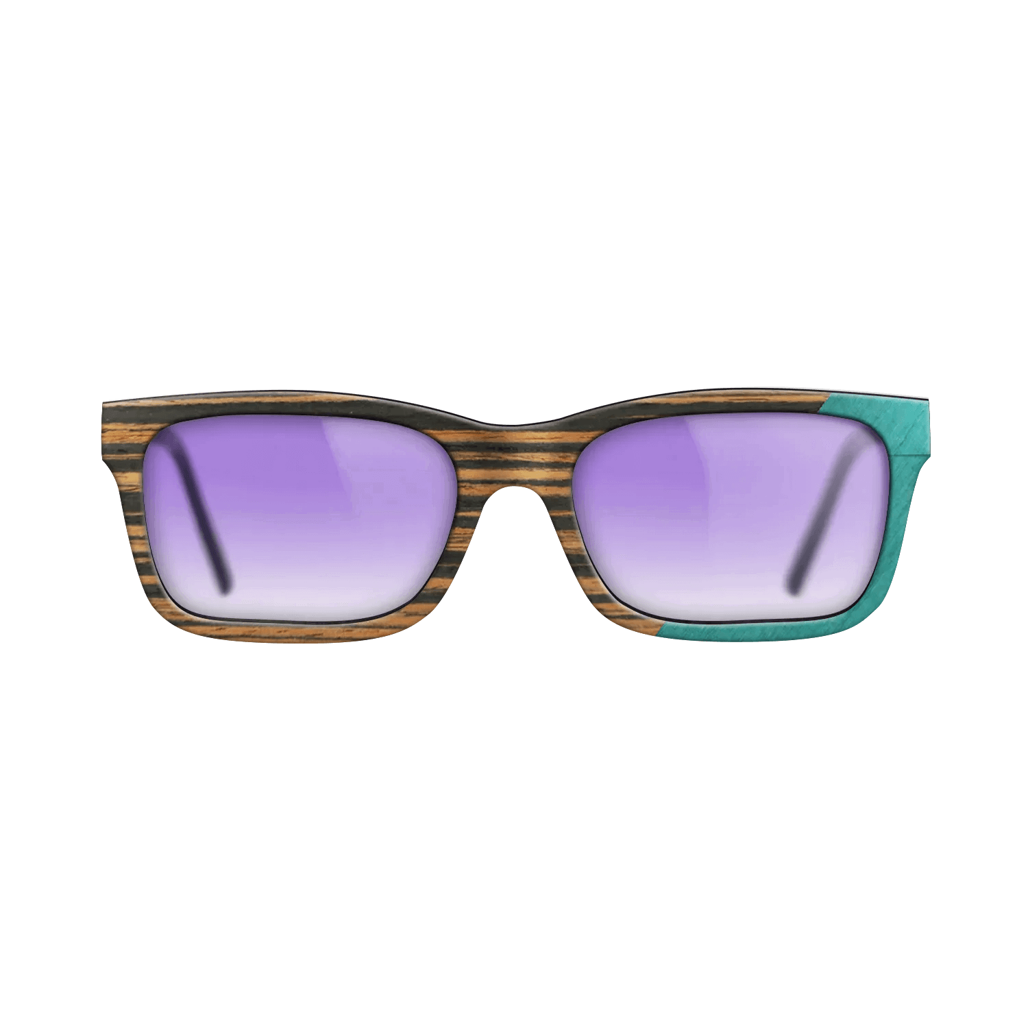Fumed Oak,Italian Ebony,Poplar Dyed: Turquoise: Angle Cut - The Sage - Block - SIRIS wood optic