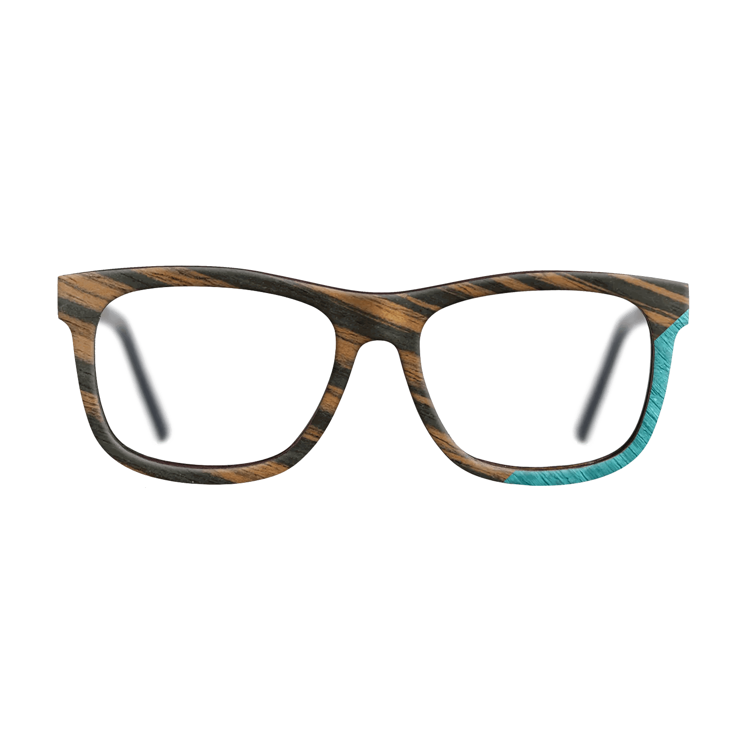 Fumed Oak,Italian Ebony,Poplar Dyed: Turquoise: Geometric - The Hero - Square - SIRIS wood optic