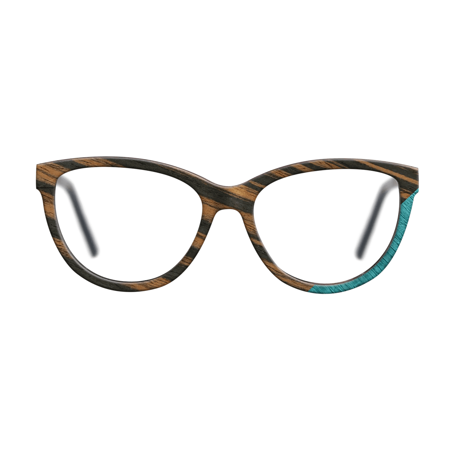 Fumed Oak,Italian Ebony,Poplar Dyed: Turquoise: Geometric - The Maiden - Cat - SIRIS wood optic