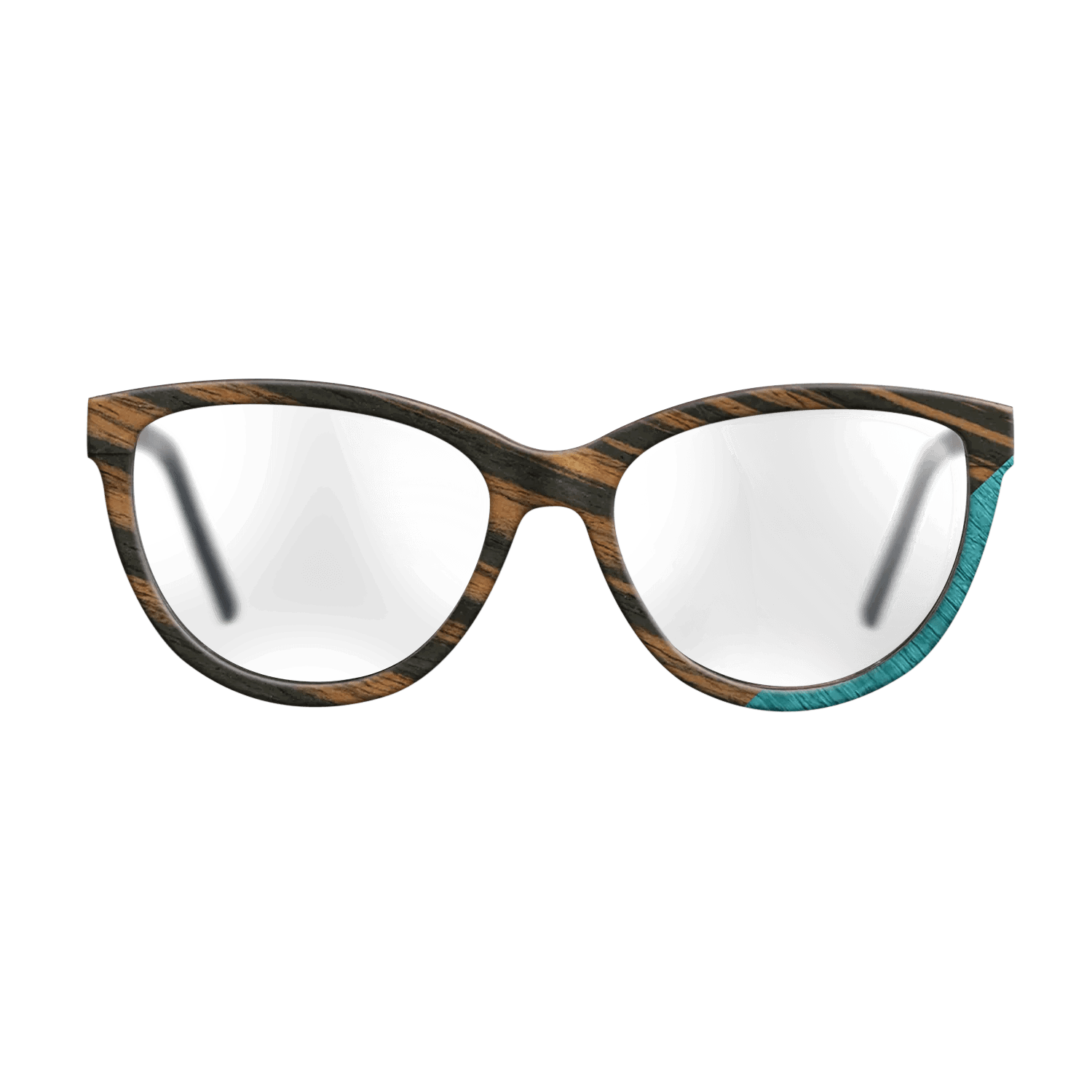 Fumed Oak,Italian Ebony,Poplar Dyed: Turquoise: Geometric - The Maiden - Cat - SIRIS wood optic