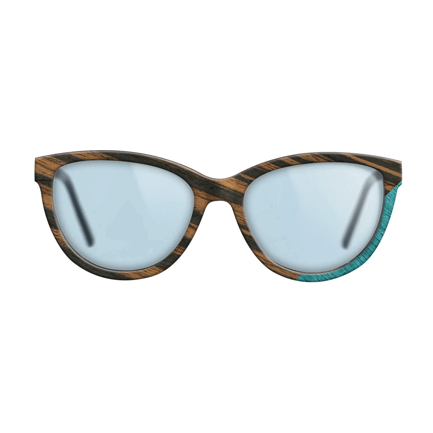 Fumed Oak,Italian Ebony,Poplar Dyed: Turquoise: Geometric - The Maiden - Cat - SIRIS wood optic