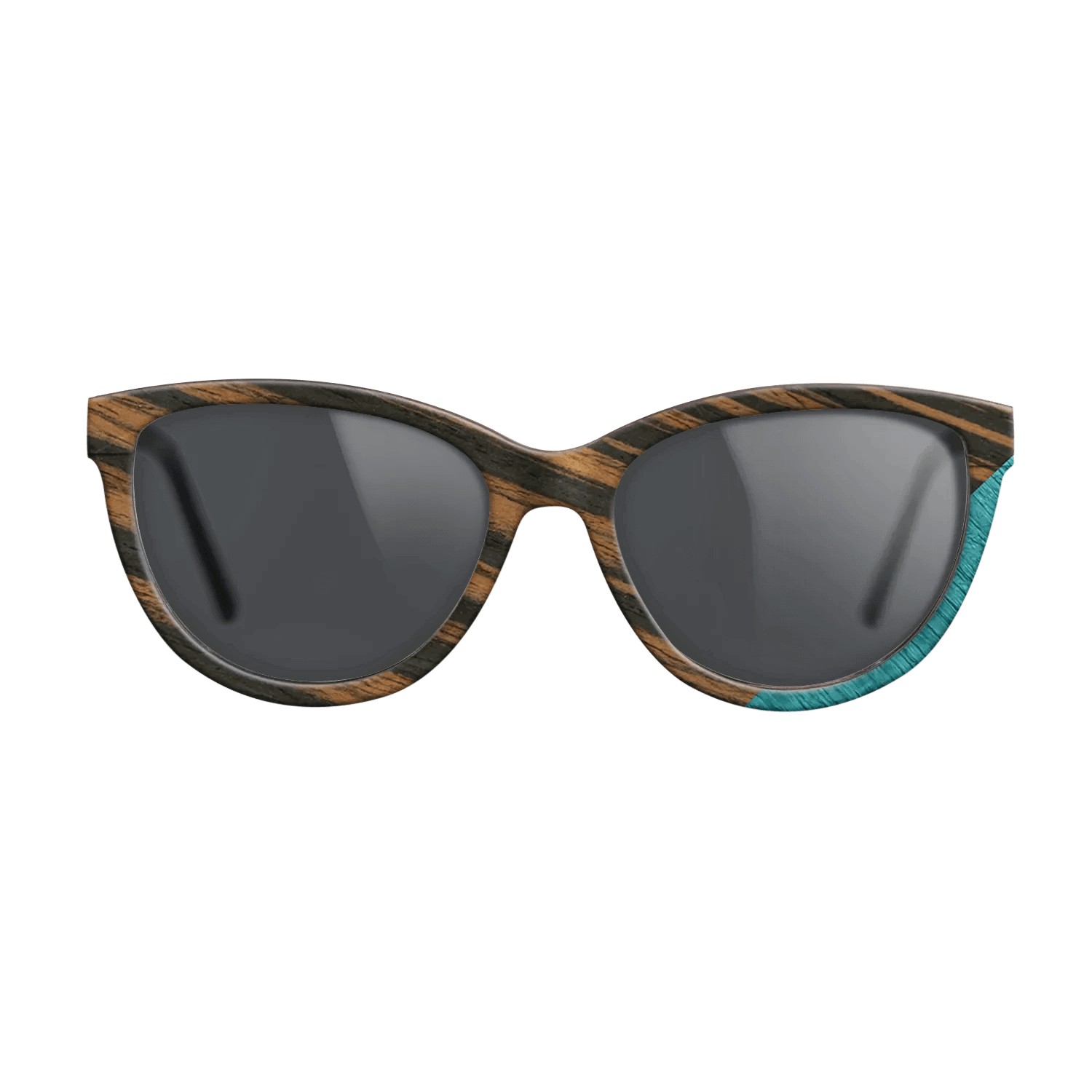 Fumed Oak,Italian Ebony,Poplar Dyed: Turquoise: Geometric - The Maiden - Cat - SIRIS wood optic