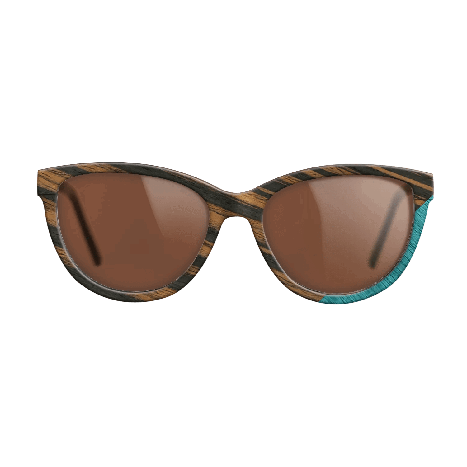 Fumed Oak,Italian Ebony,Poplar Dyed: Turquoise: Geometric - The Maiden - Cat - SIRIS wood optic